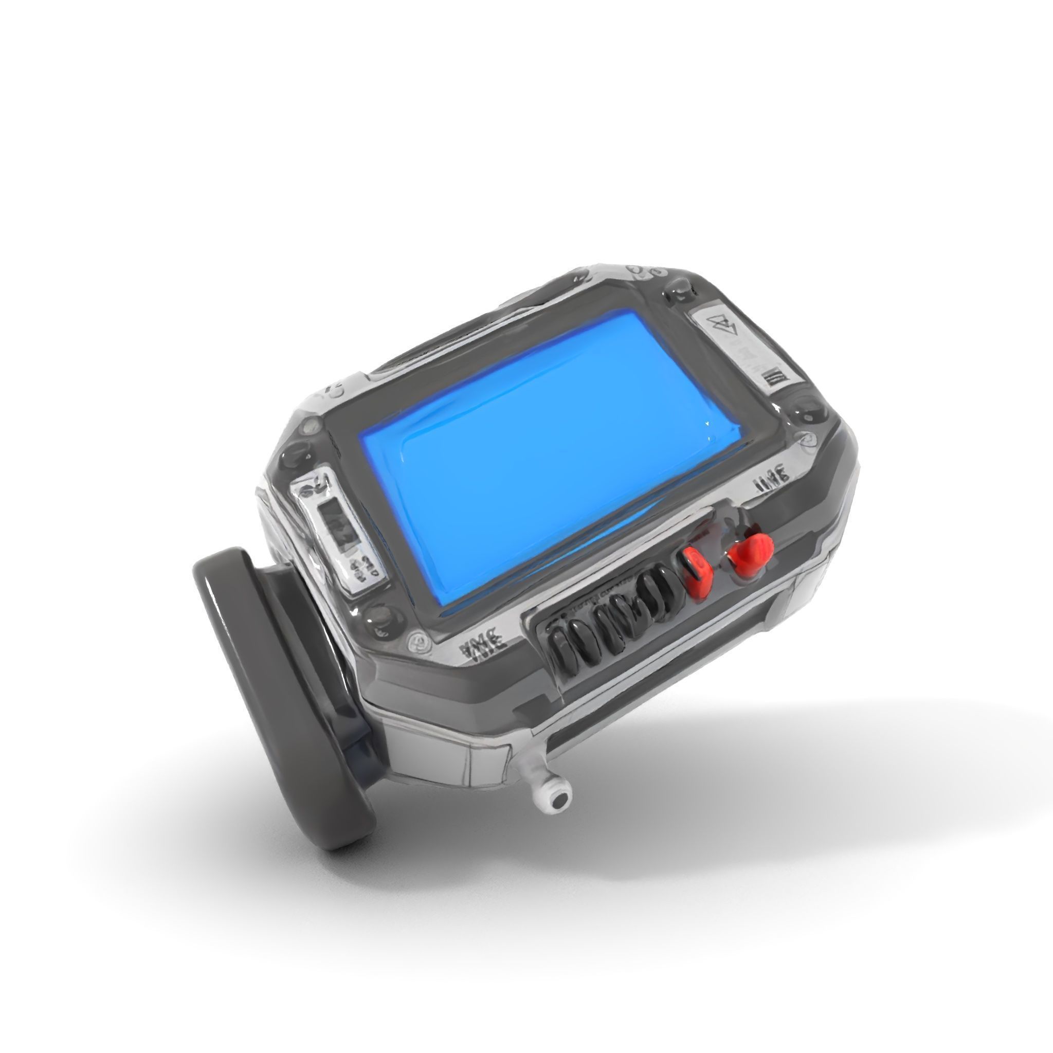 Futuristic Device Model Pack with Digital Screen Low-poly 3D model_19