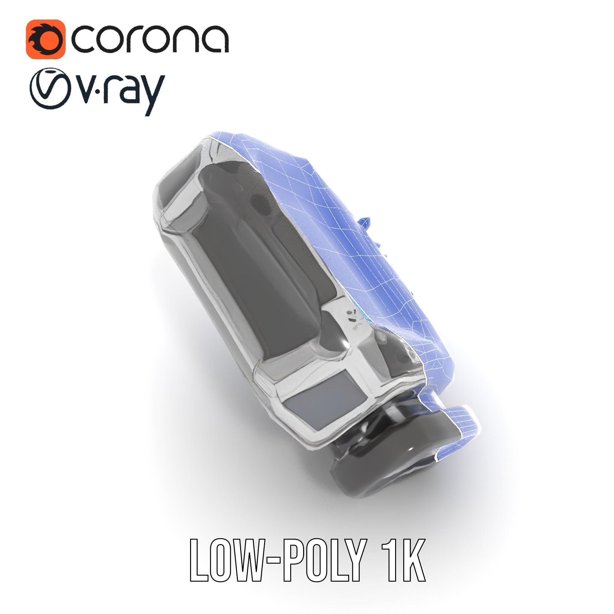 Futuristic Device Model Pack with Digital Screen Low-poly 3D model_25