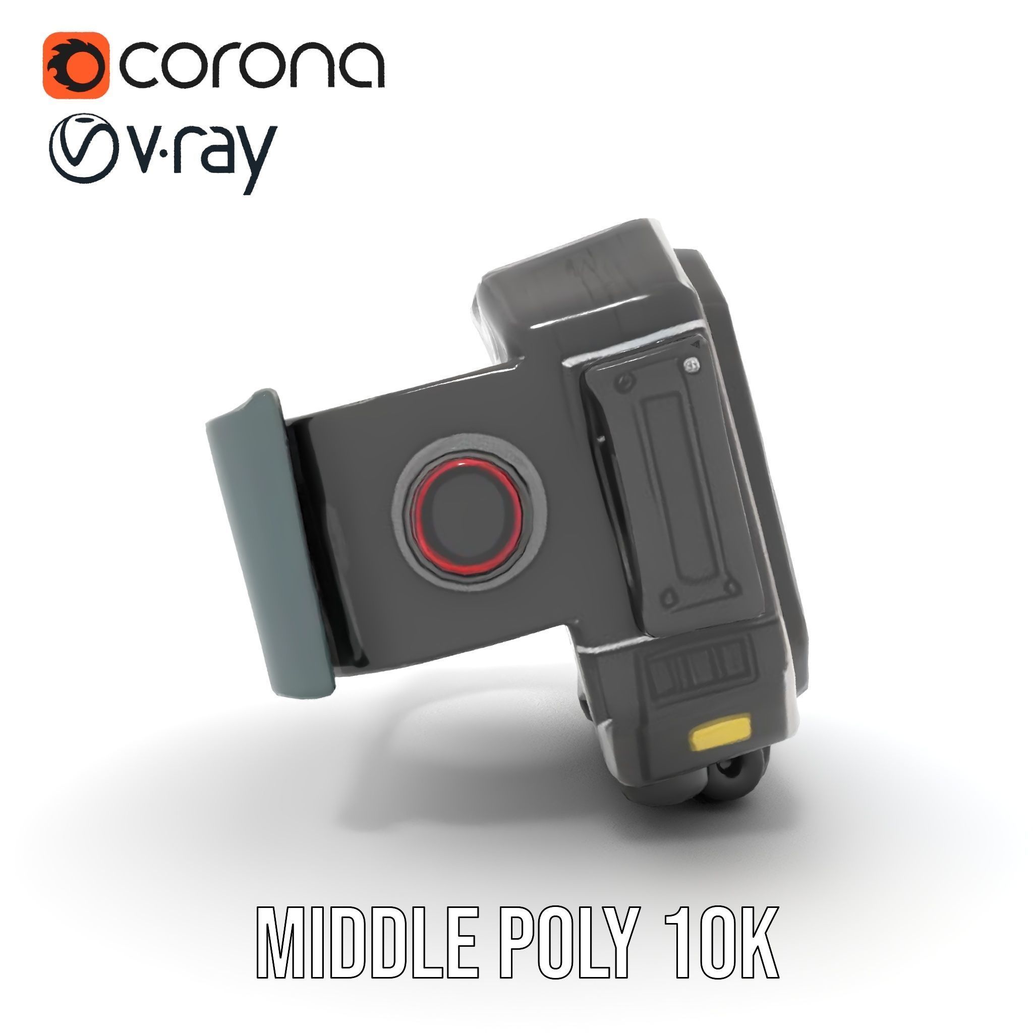 Futuristic Smartwatch Model Pack with Digital Display Low-poly 3D model_16