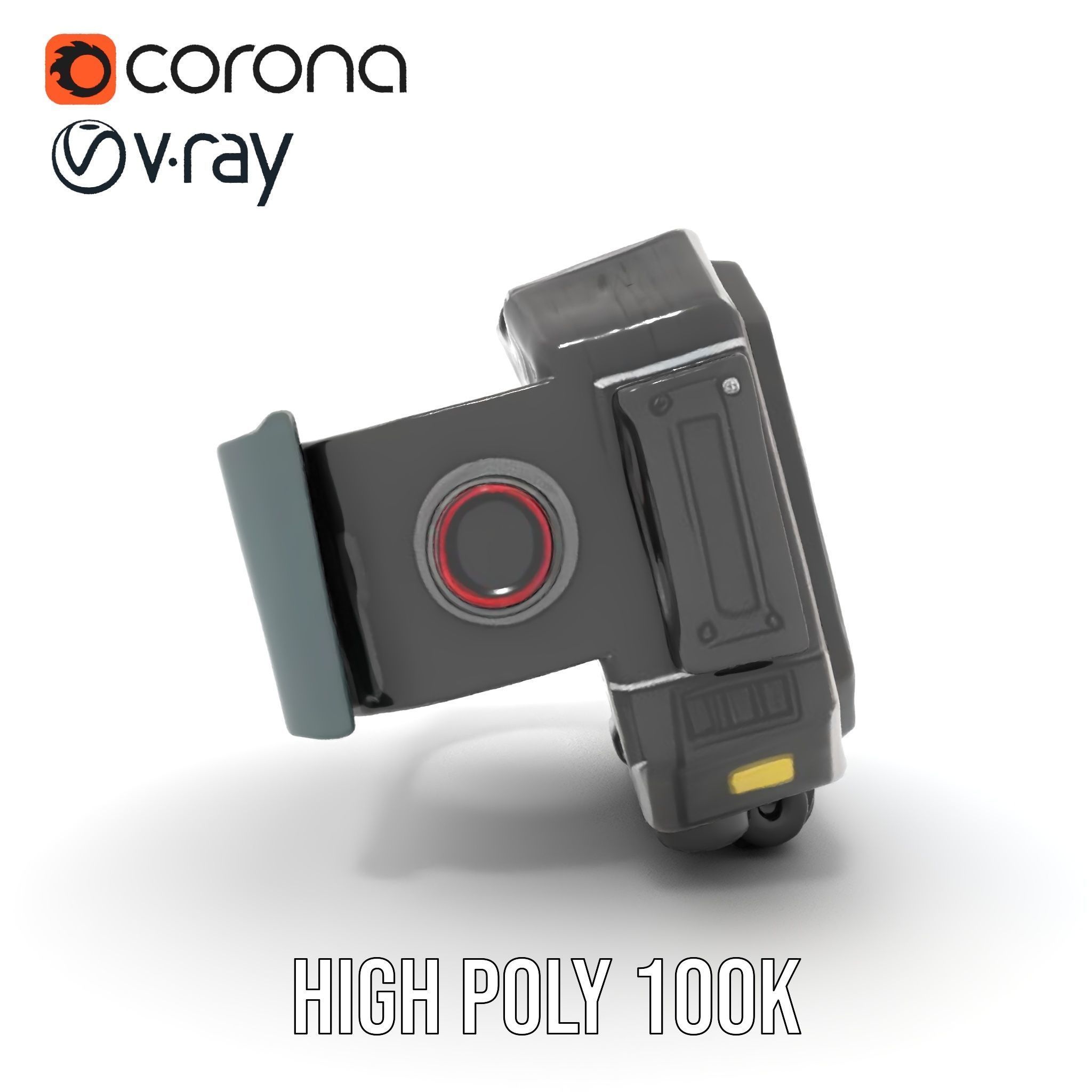 Futuristic Smartwatch Model Pack with Digital Display Low-poly 3D model_33