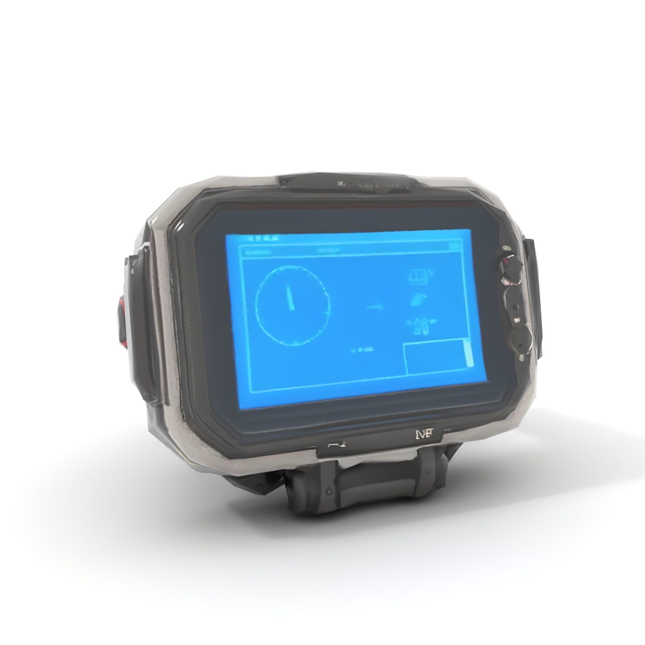 Futuristic Smartwatch Model Pack with Digital Display Low-poly 3D model_10