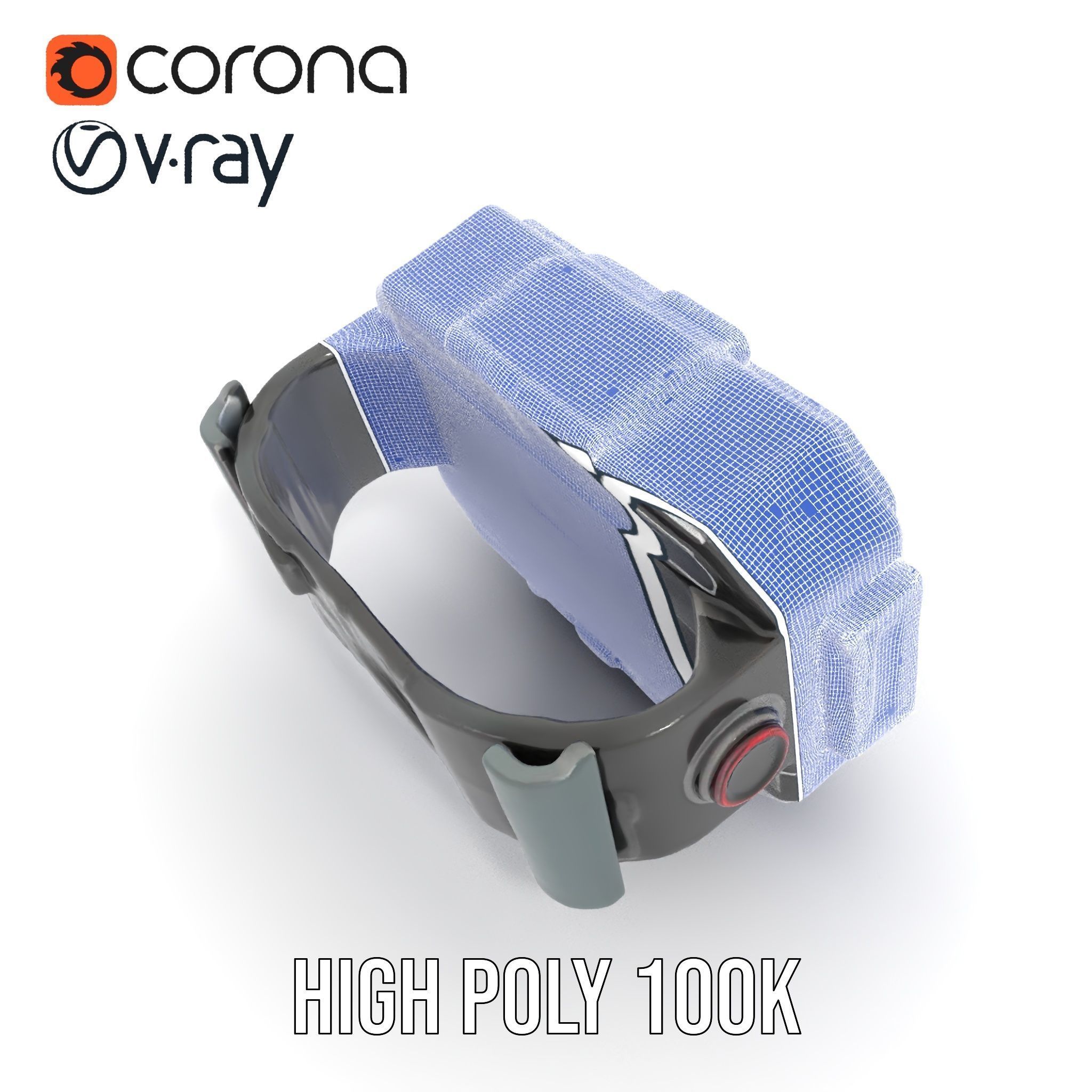 Futuristic Smartwatch Model Pack with Digital Display Low-poly 3D model_27