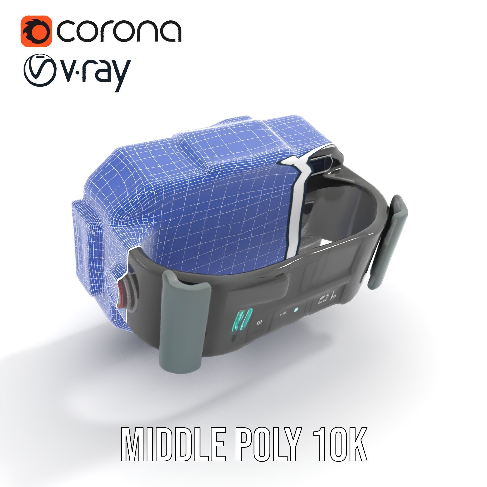 Futuristic Smartwatch Model Pack with Digital Display Low-poly 3D model_28