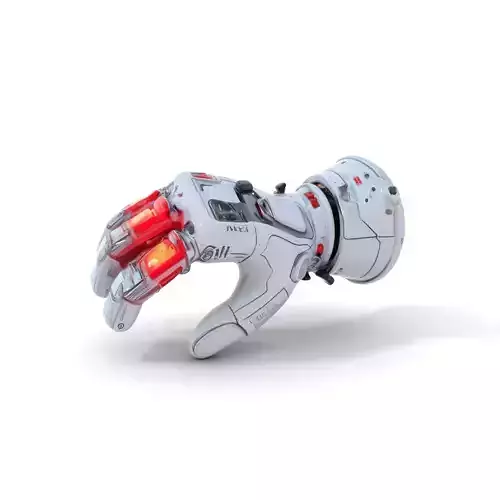 Futuristic Robotic Glove Model Pack with LED Lighting