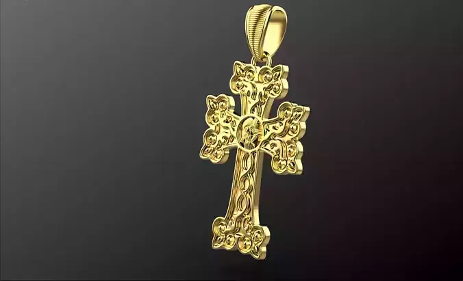 Armenian cross pendant necklace 08