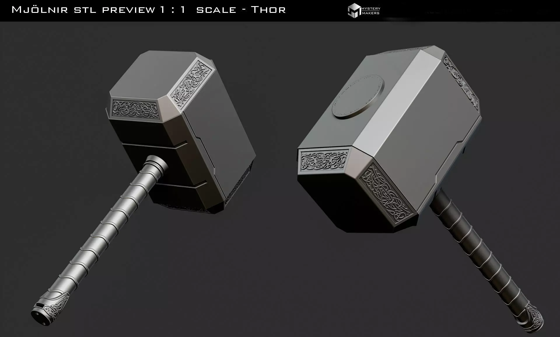 Mjolnir from Thor and Love and Thunder 3D print model_3