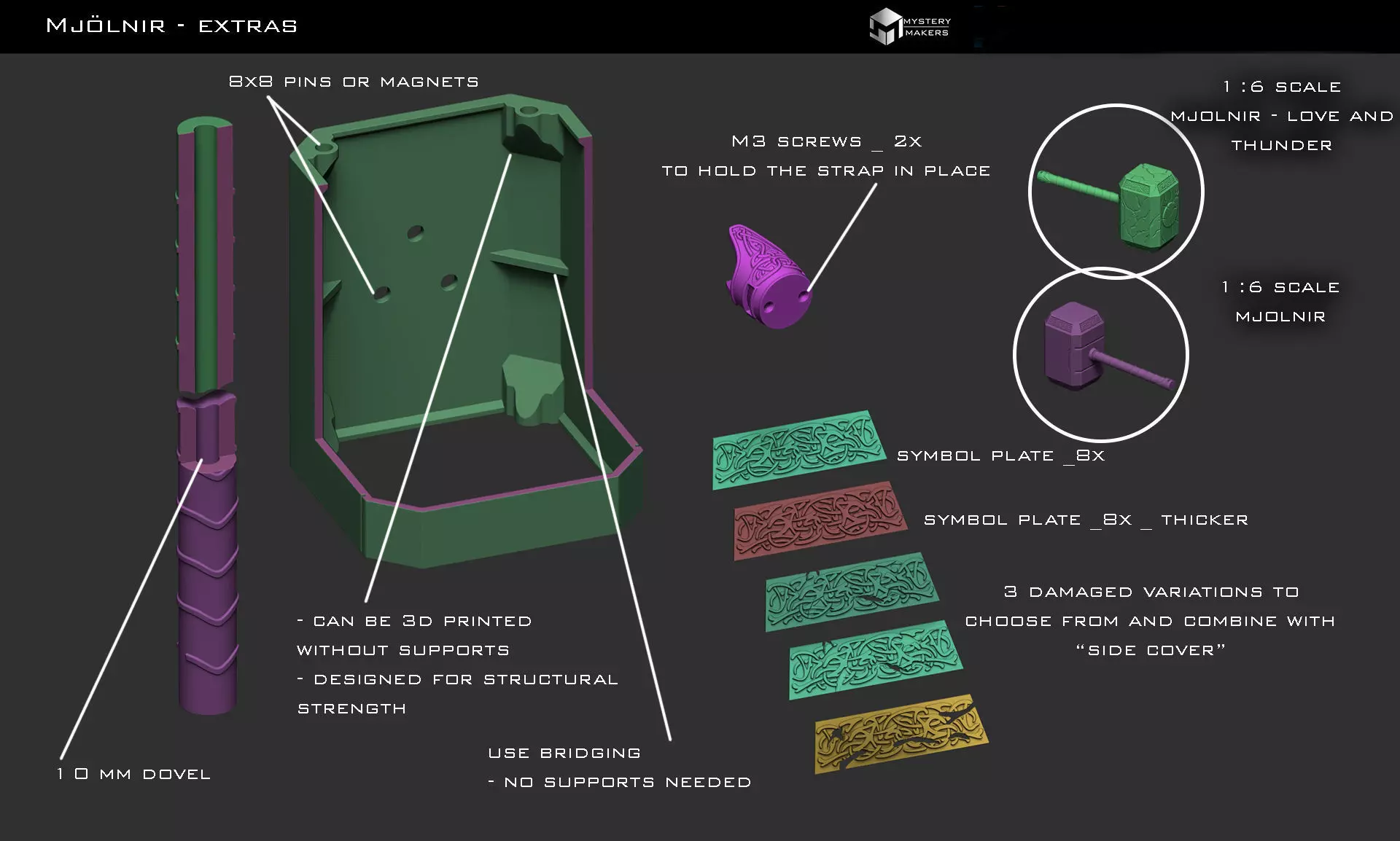 Mjolnir from Thor and Love and Thunder 3D print model_5