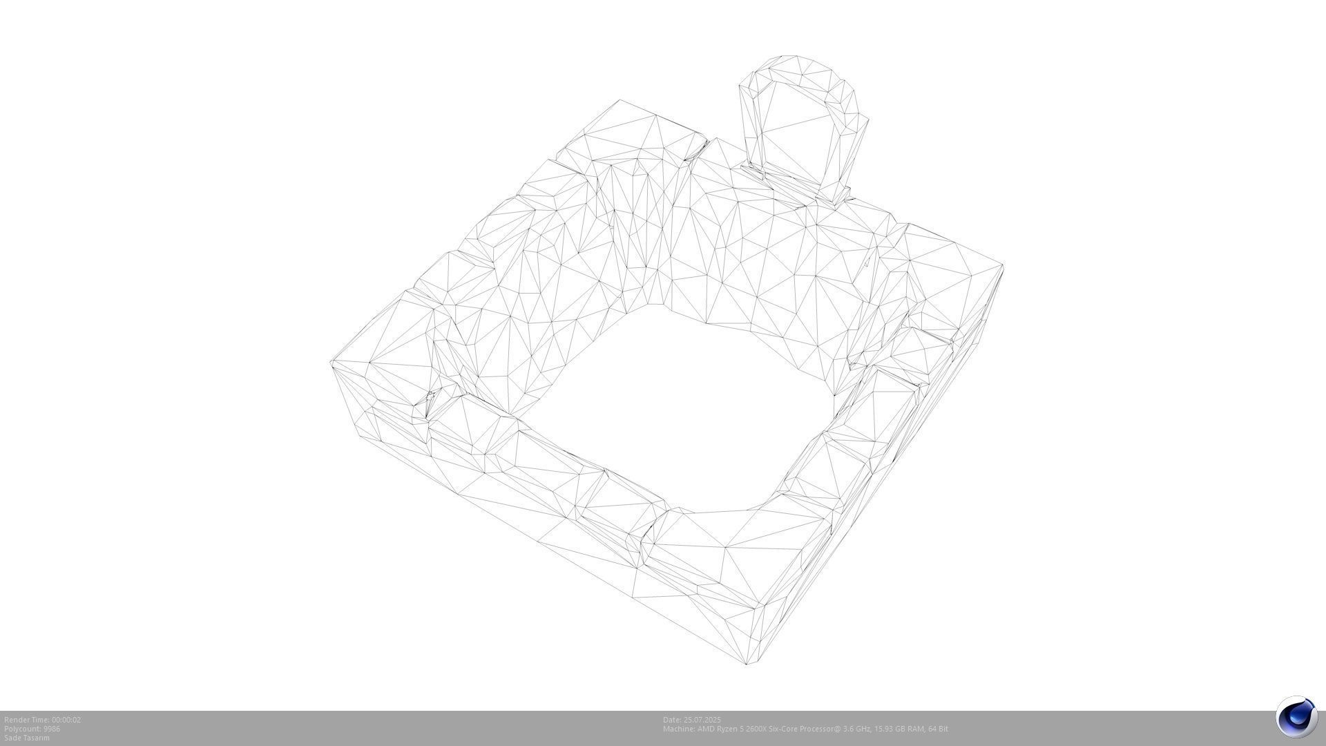 Stylized Tomb with Headstone 3D Model - AI Low-poly 3D model_6