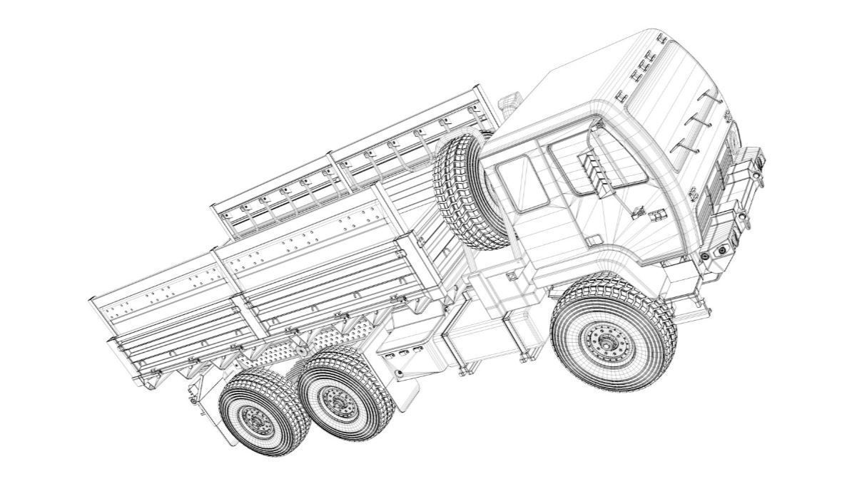  Military M1078 Vehicles 3D model_5