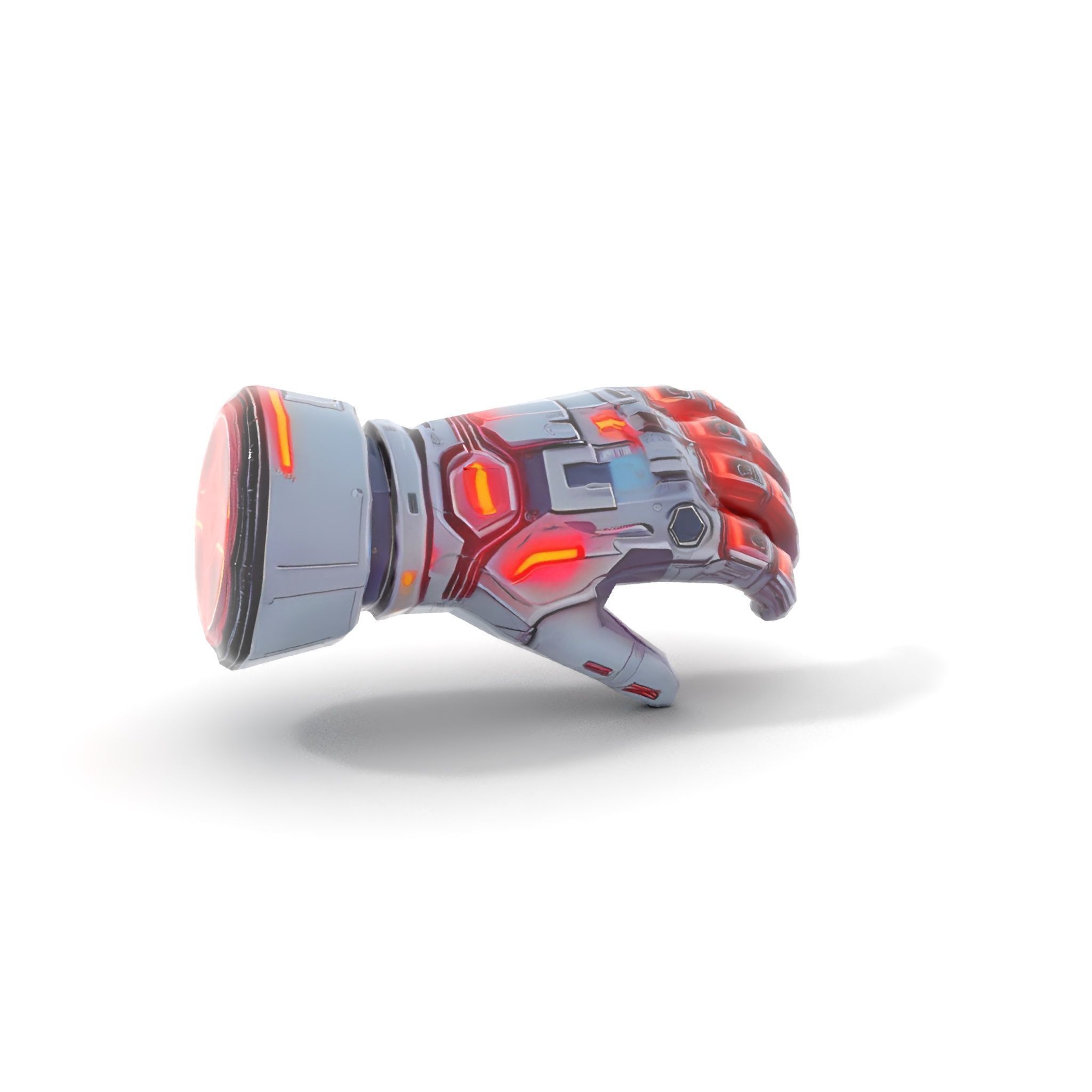 Futuristic Robotic Arm with LED Highlights Model Pack Low-poly 3D model_7