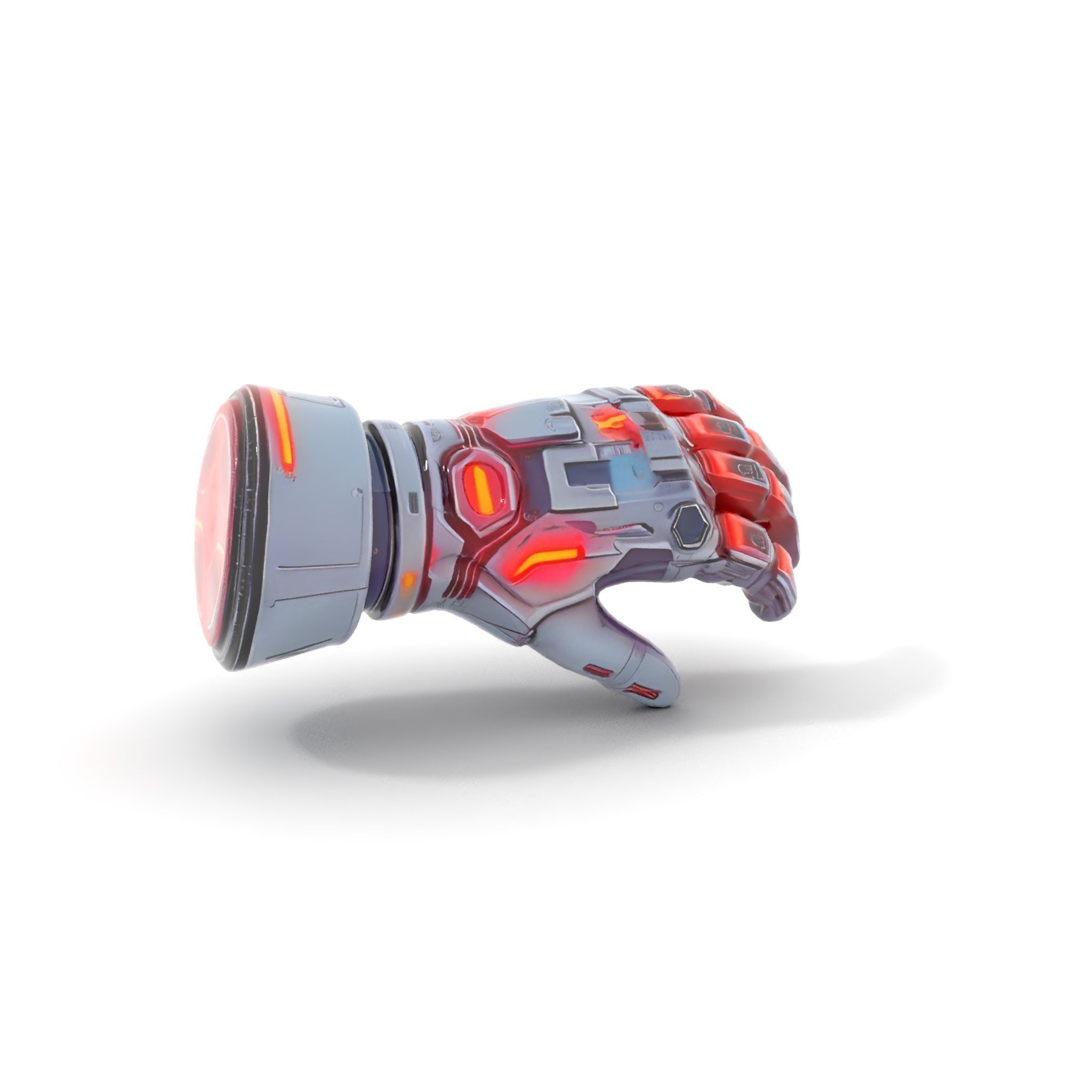 Futuristic Robotic Arm with LED Highlights Model Pack Low-poly 3D model_6