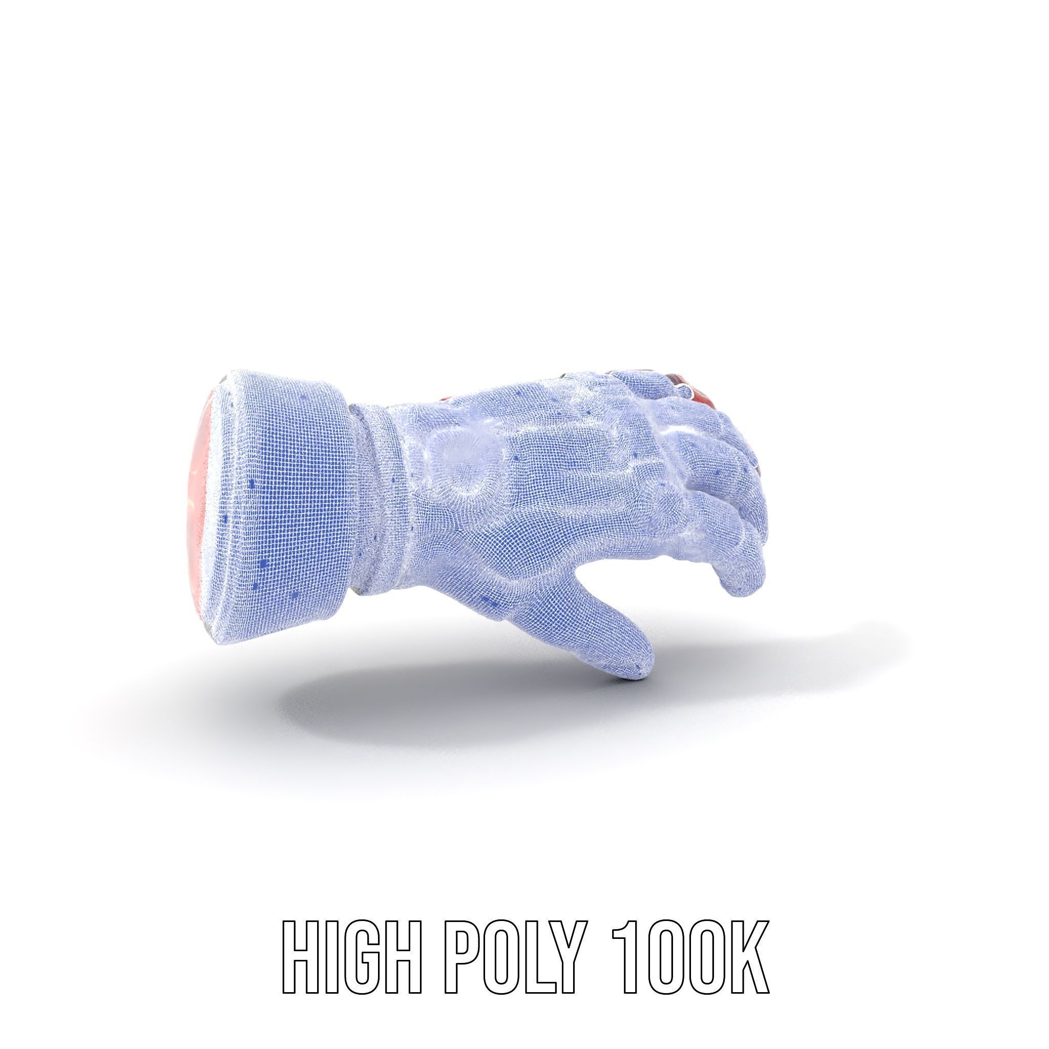 Futuristic Robotic Arm with LED Highlights Model Pack Low-poly 3D model_4