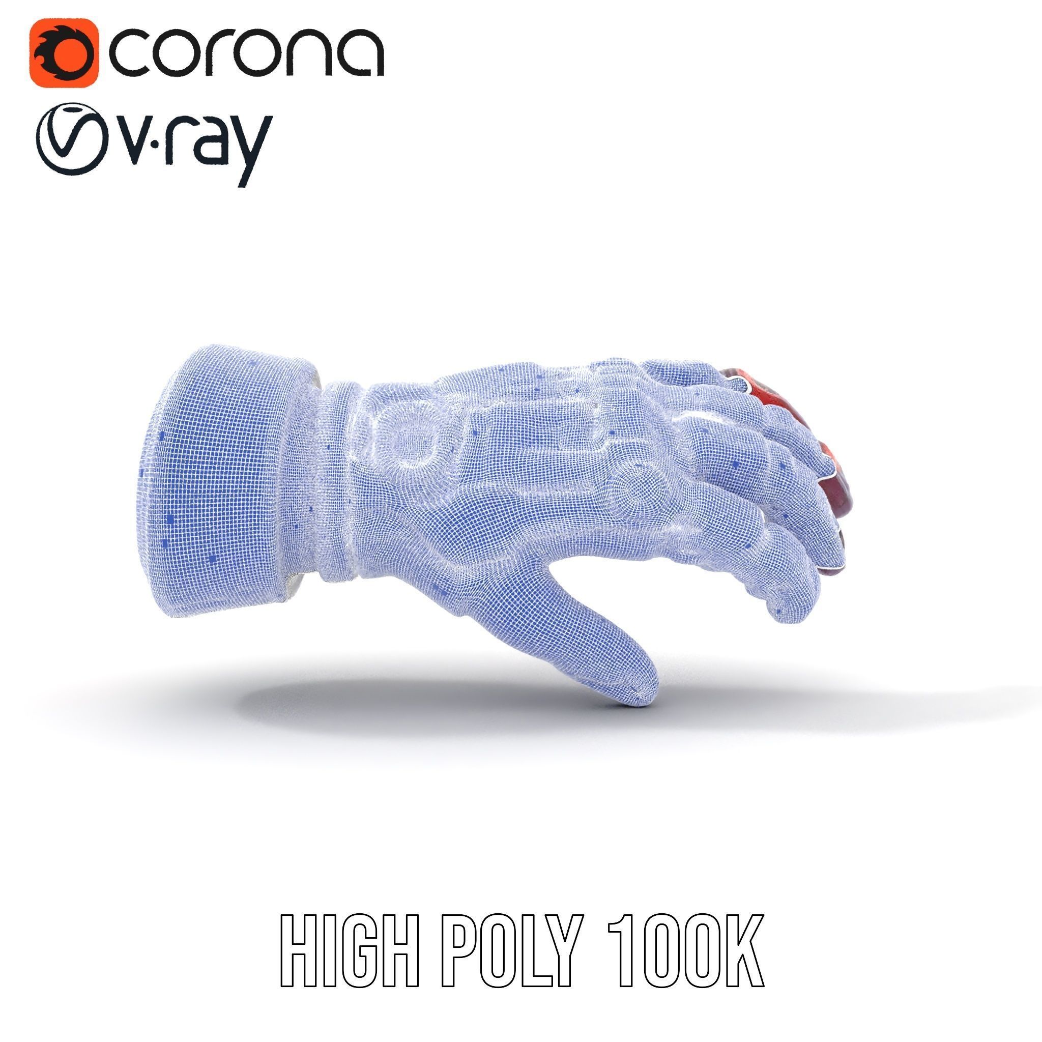 Futuristic Robotic Arm with LED Highlights Model Pack Low-poly 3D model_32