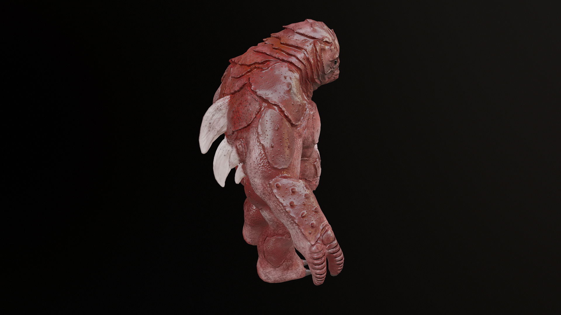 Water Creature Low-poly 3D model_10