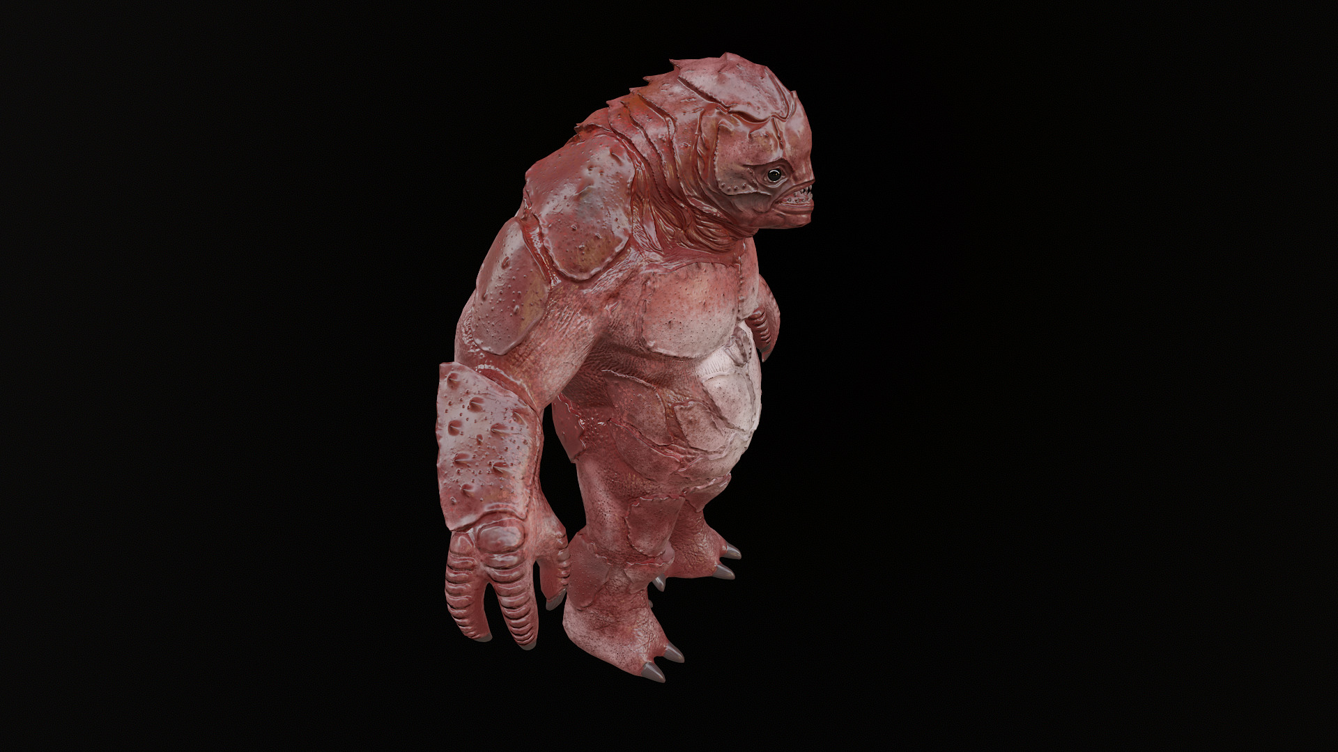 Water Creature Low-poly 3D model_11