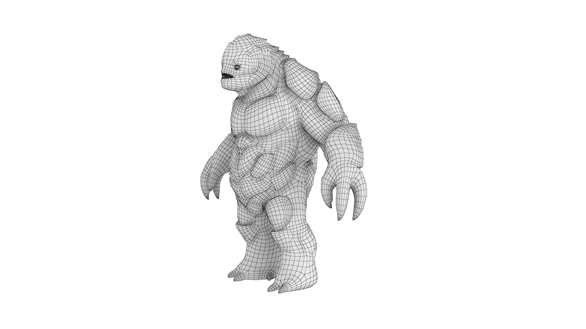 Water Creature Low-poly 3D model_45
