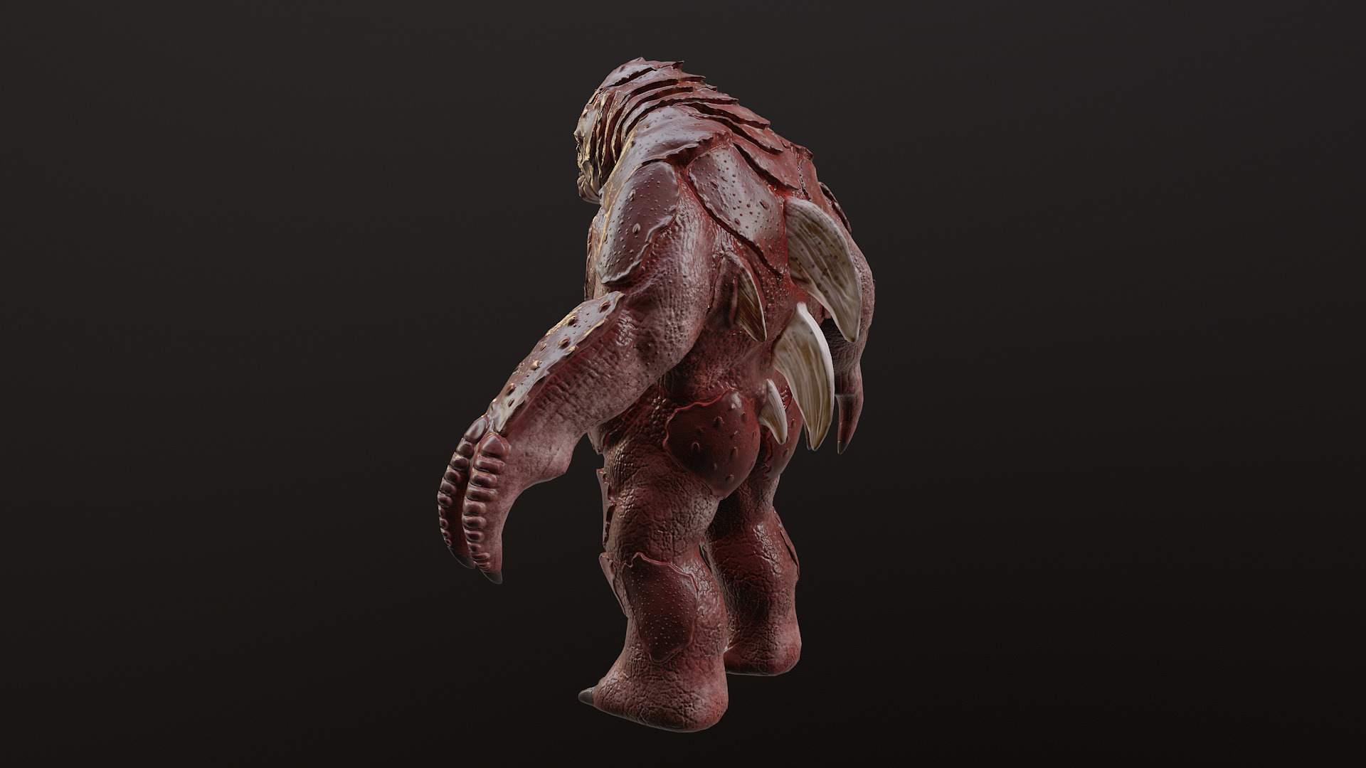 Water Creature Low-poly 3D model_7