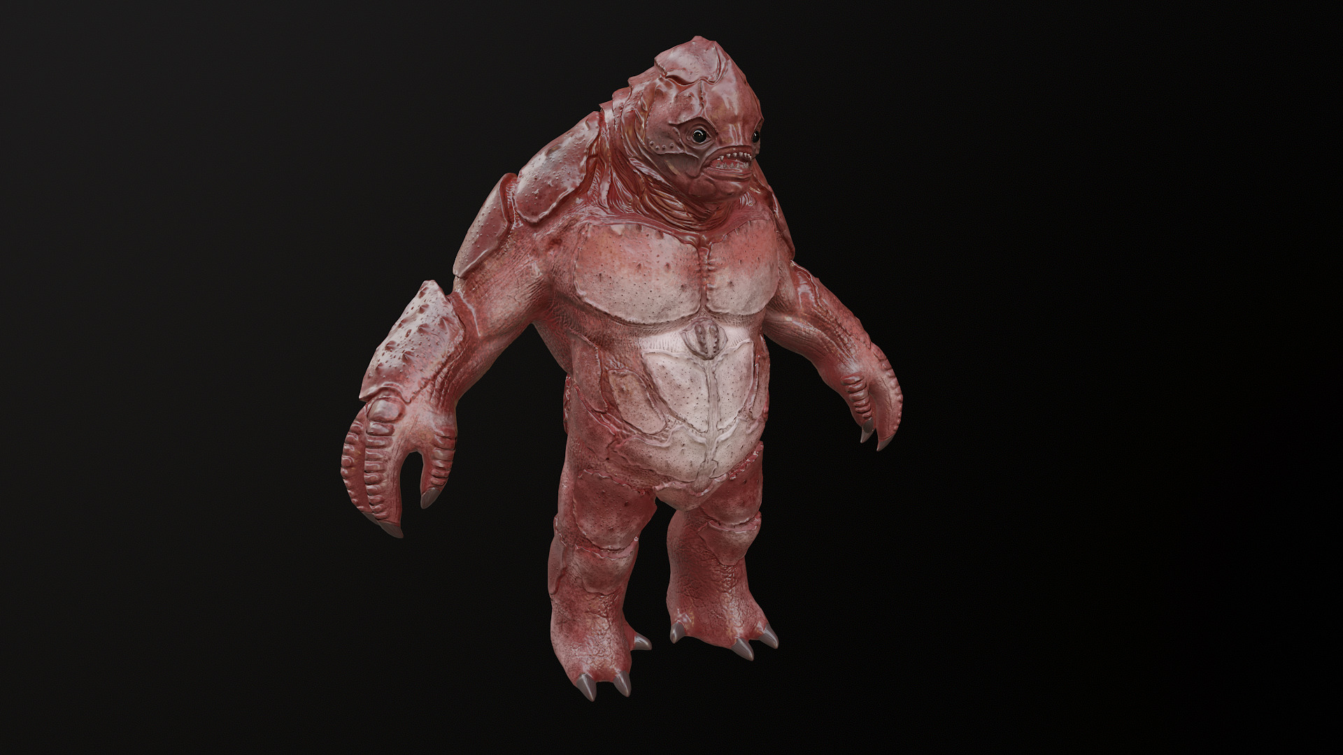 Water Creature Low-poly 3D model_14