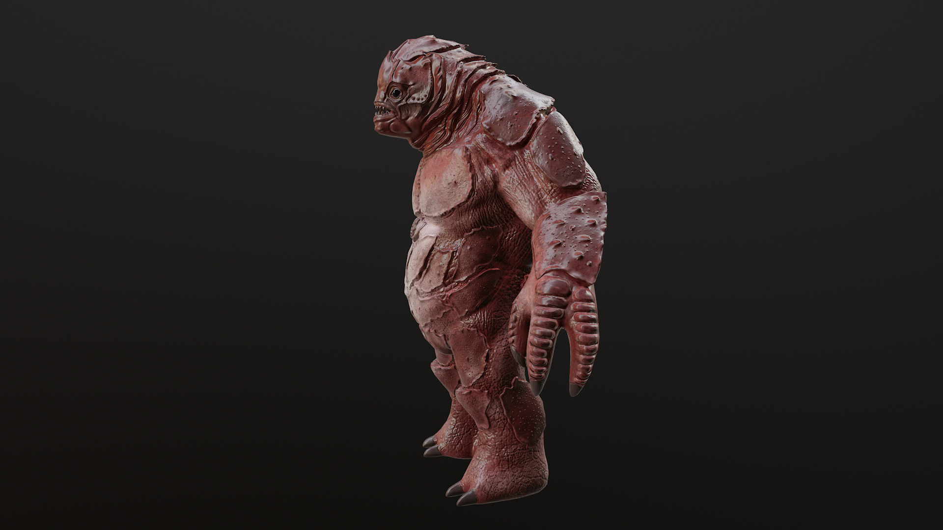 Water Creature Low-poly 3D model_6
