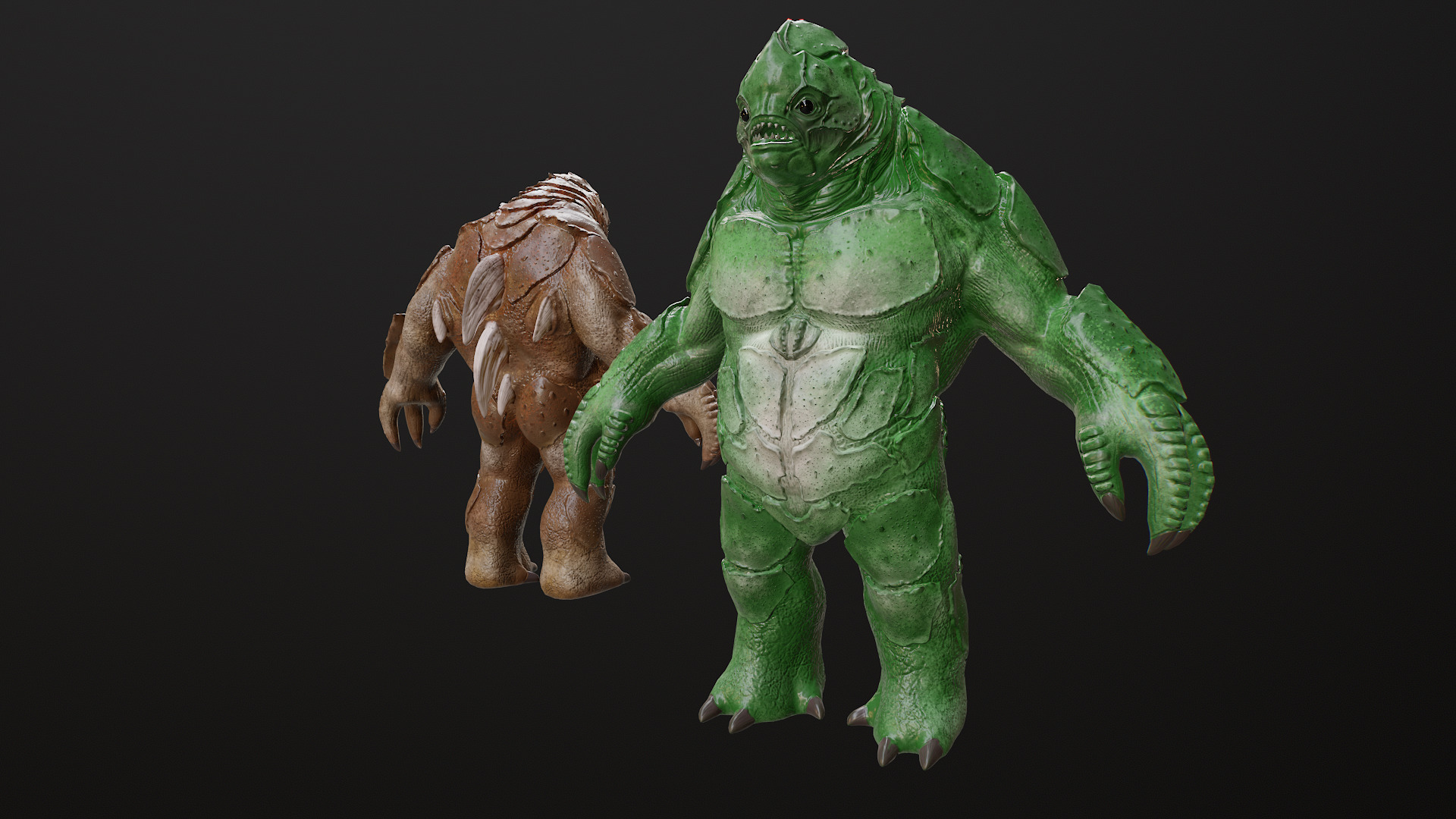 Water Creature Low-poly 3D model_21