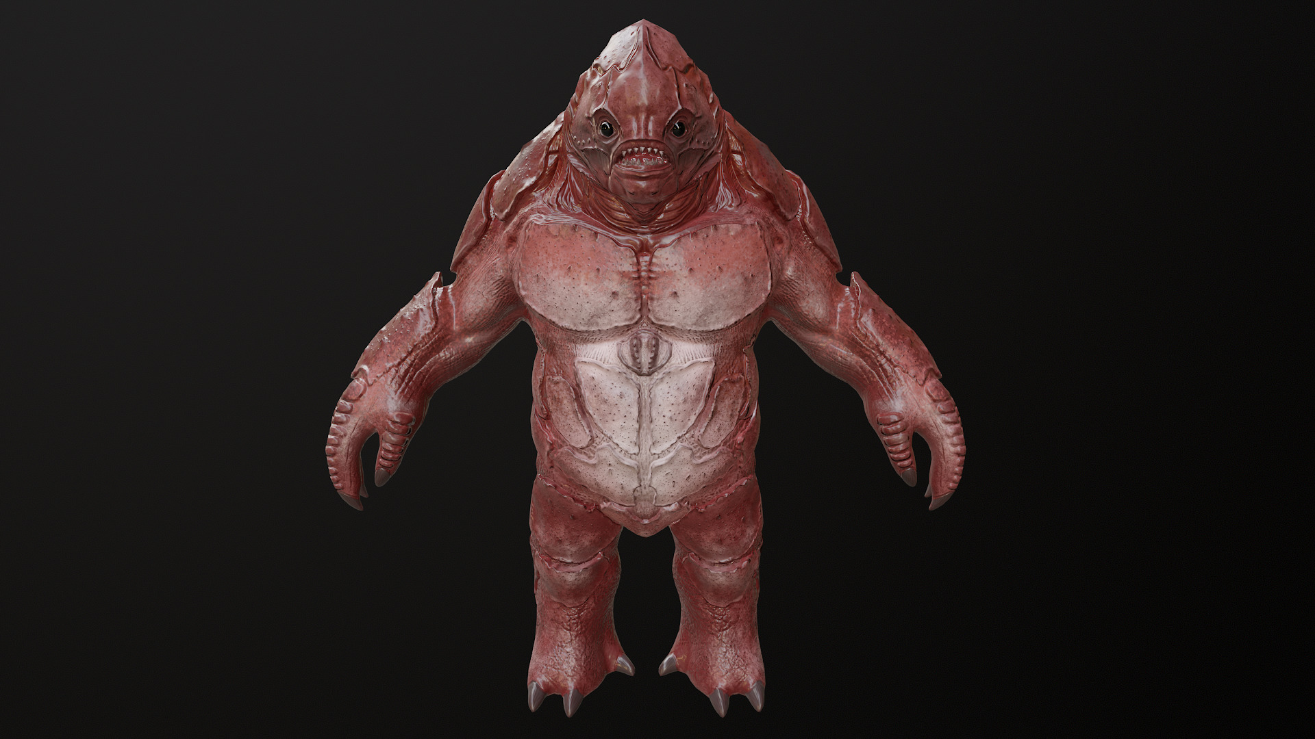 Water Creature Low-poly 3D model_12