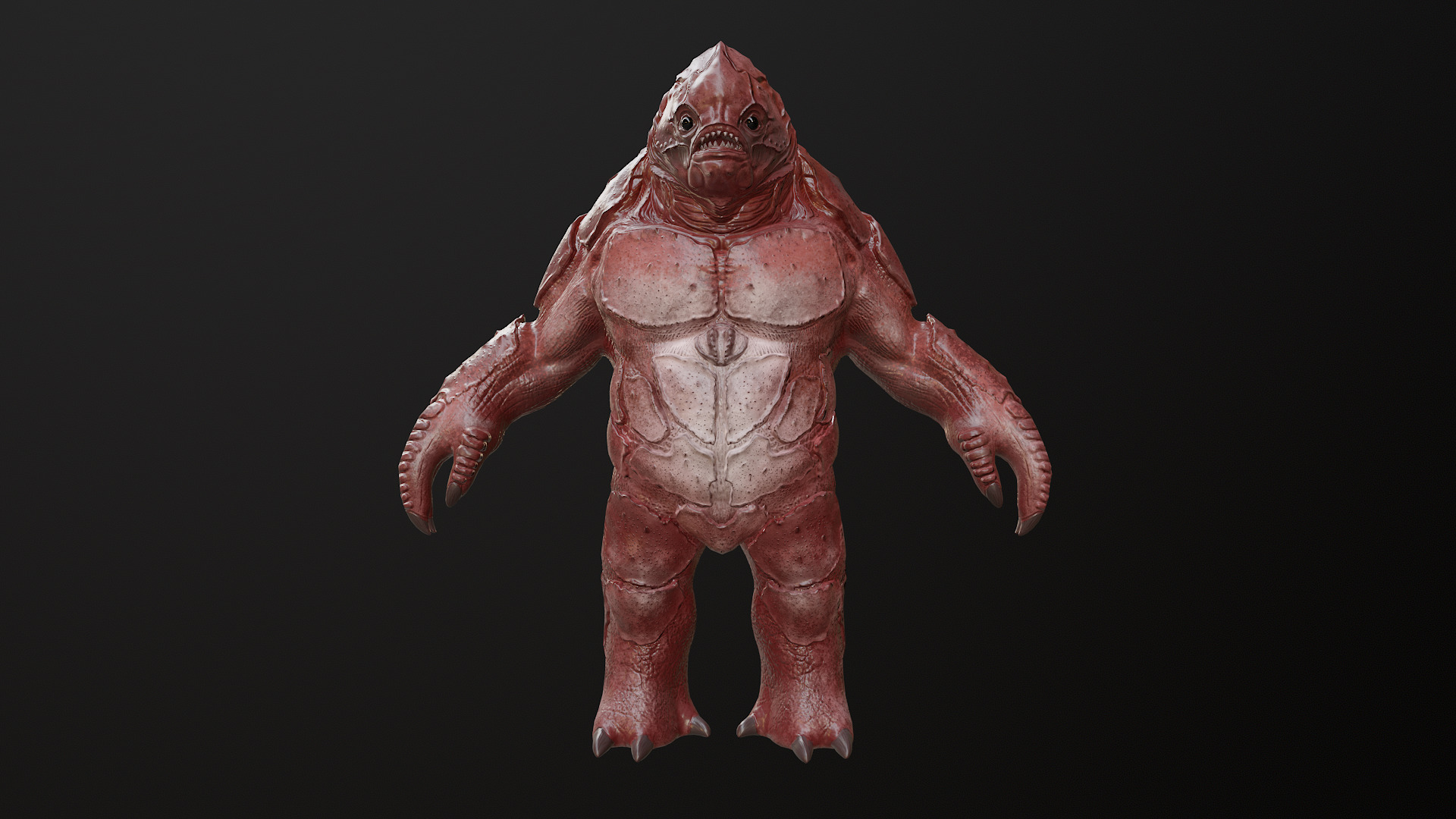 Water Creature Low-poly 3D model_4