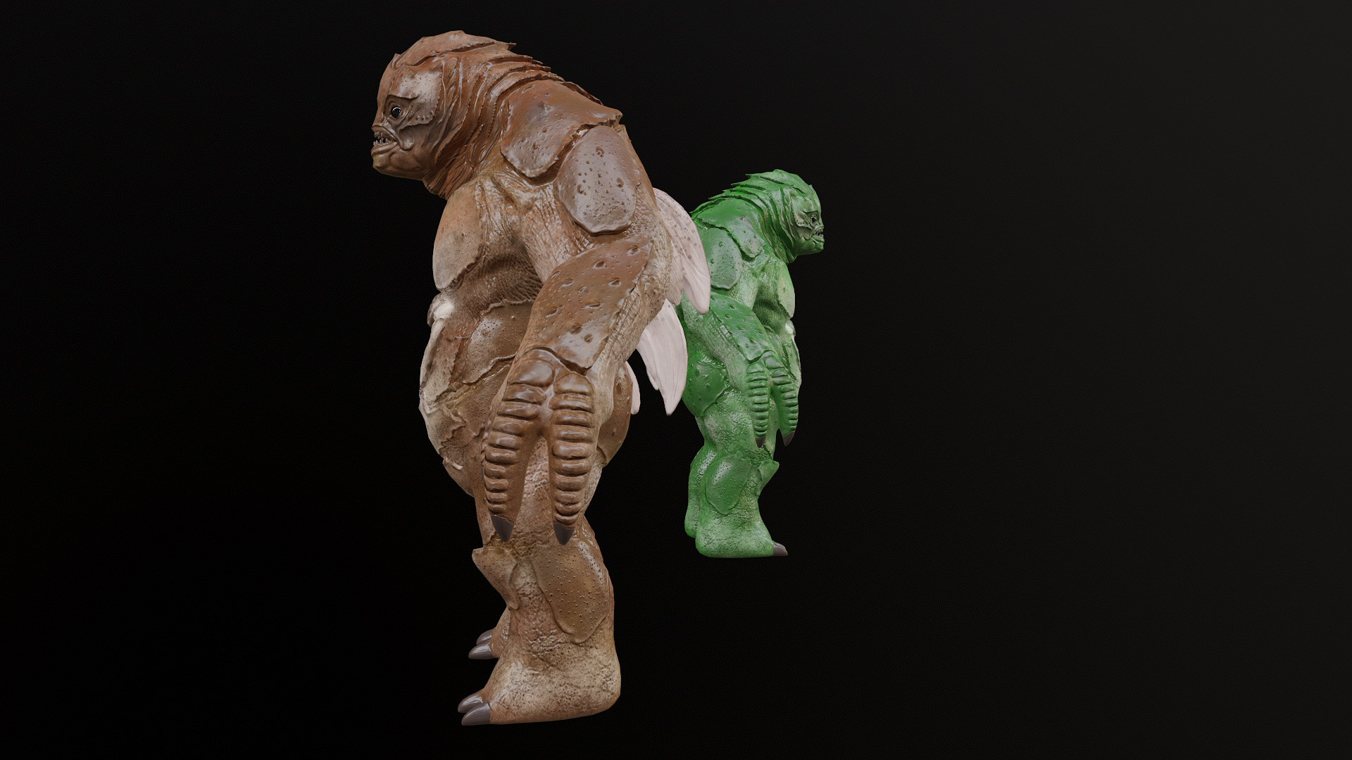 Water Creature Low-poly 3D model_32