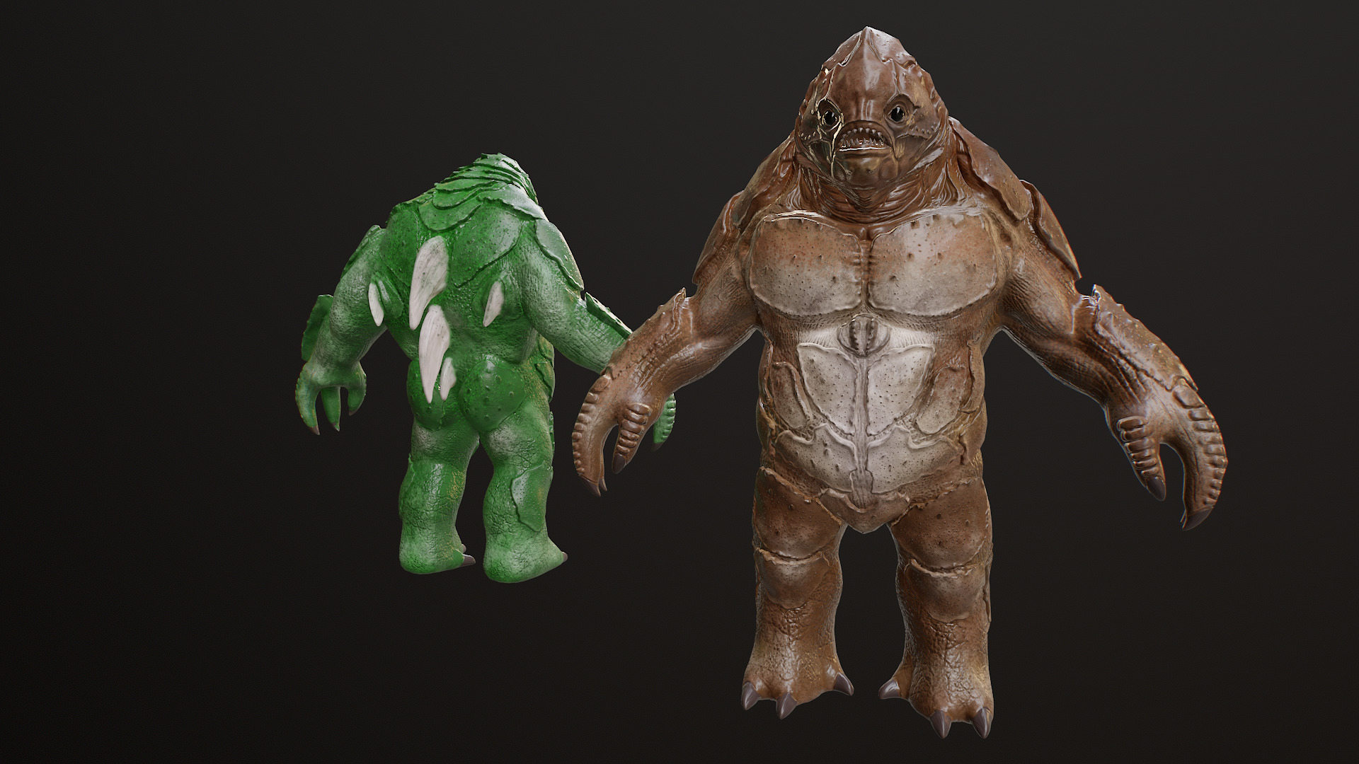 Water Creature Low-poly 3D model_31