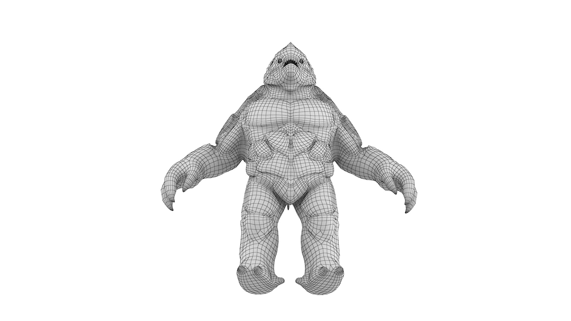 Water Creature Low-poly 3D model_39