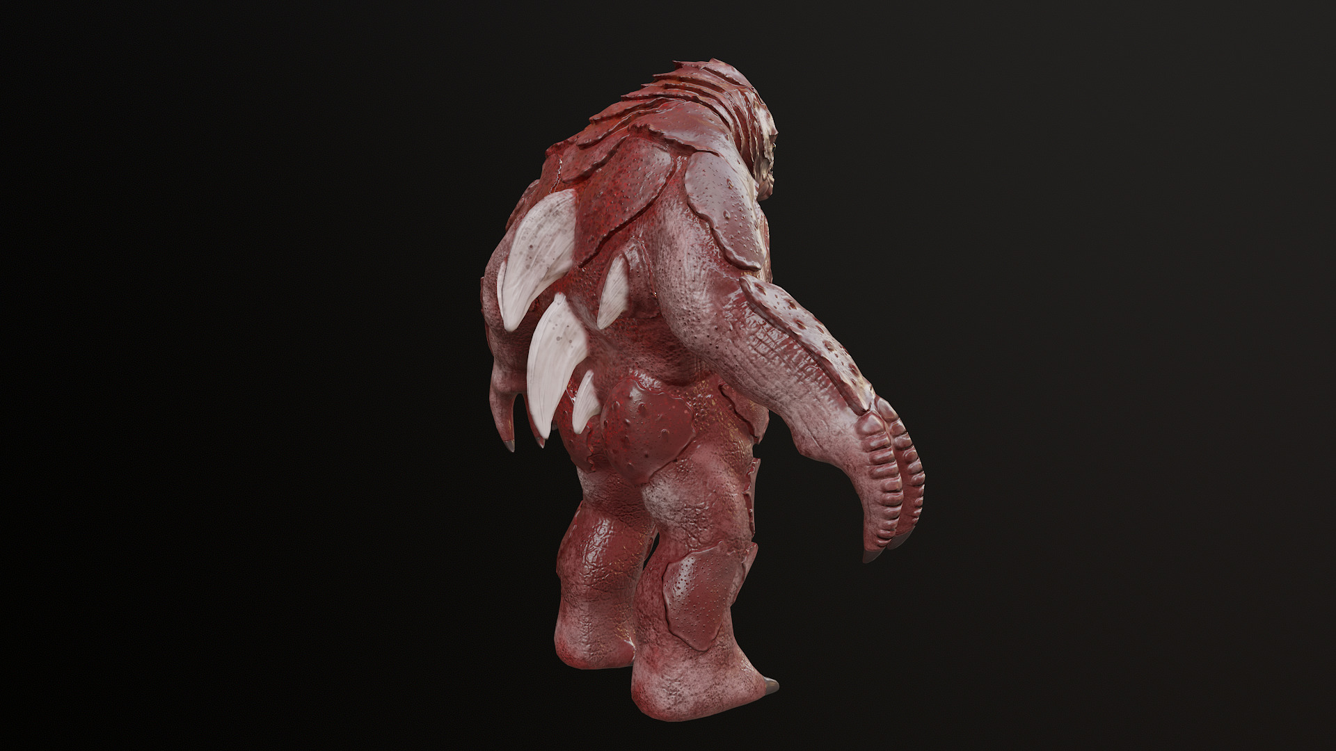 Water Creature Low-poly 3D model_9