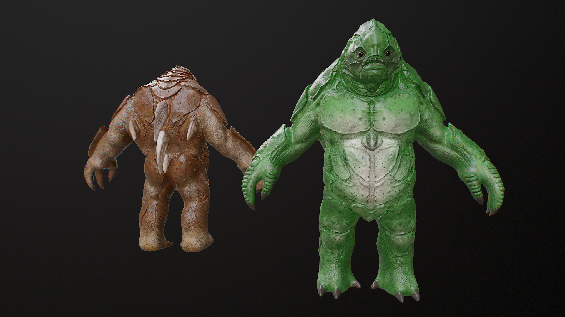 Water Creature Low-poly 3D model_28