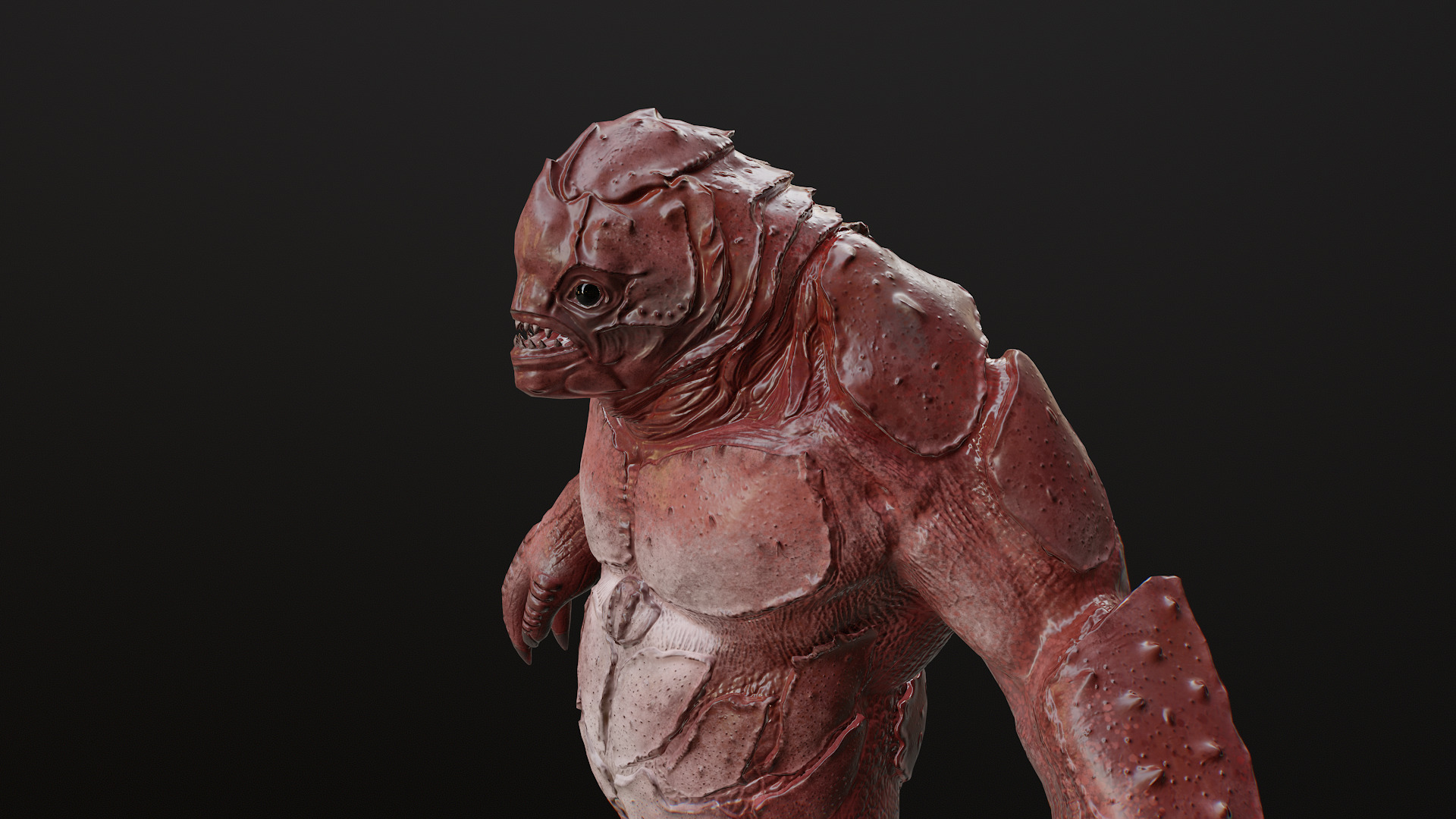 Water Creature Low-poly 3D model_15