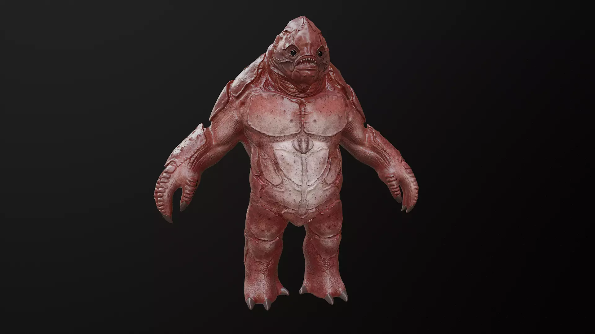 Water Creature Low-poly 3D model_0