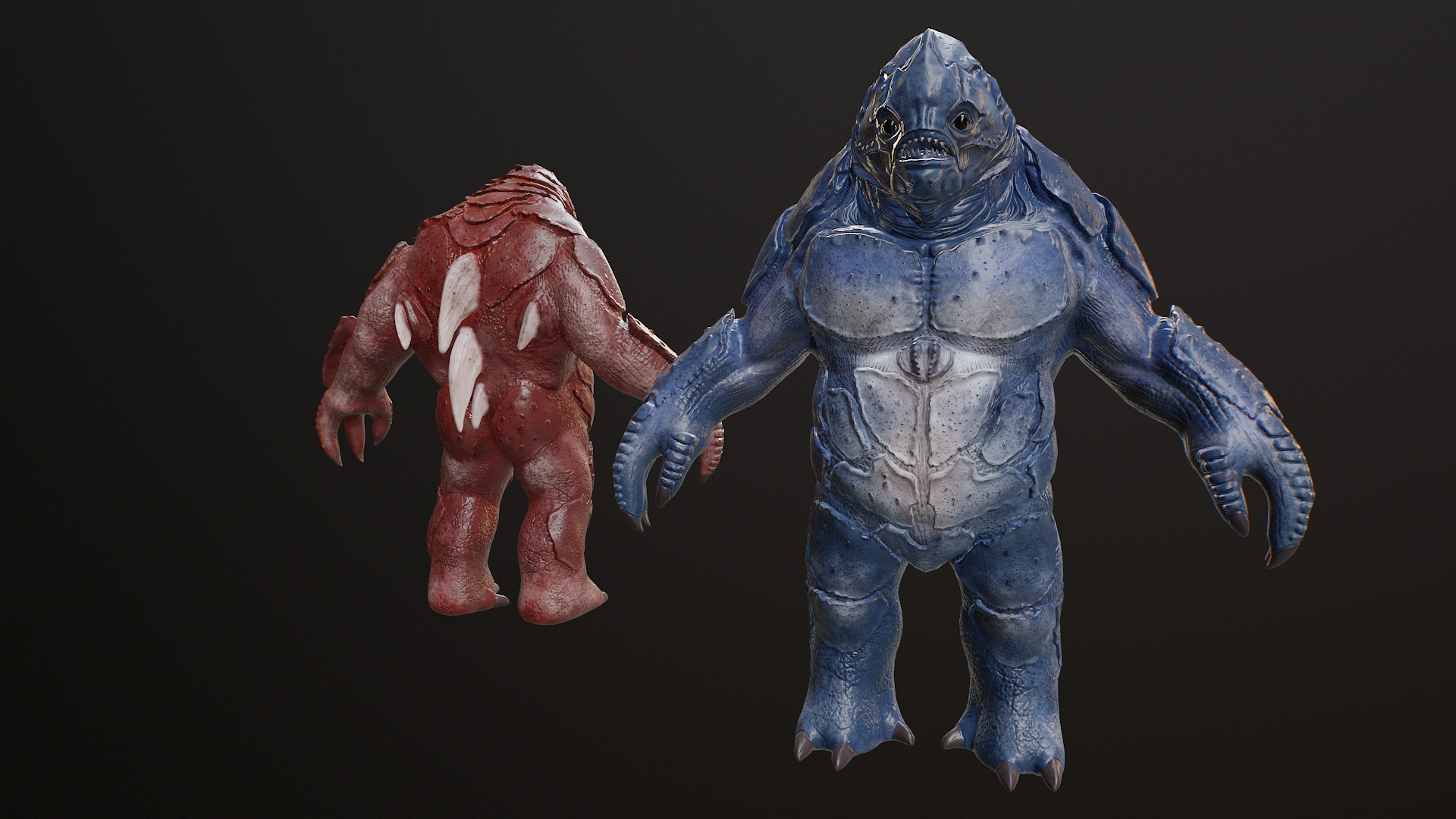 Water Creature Low-poly 3D model_16