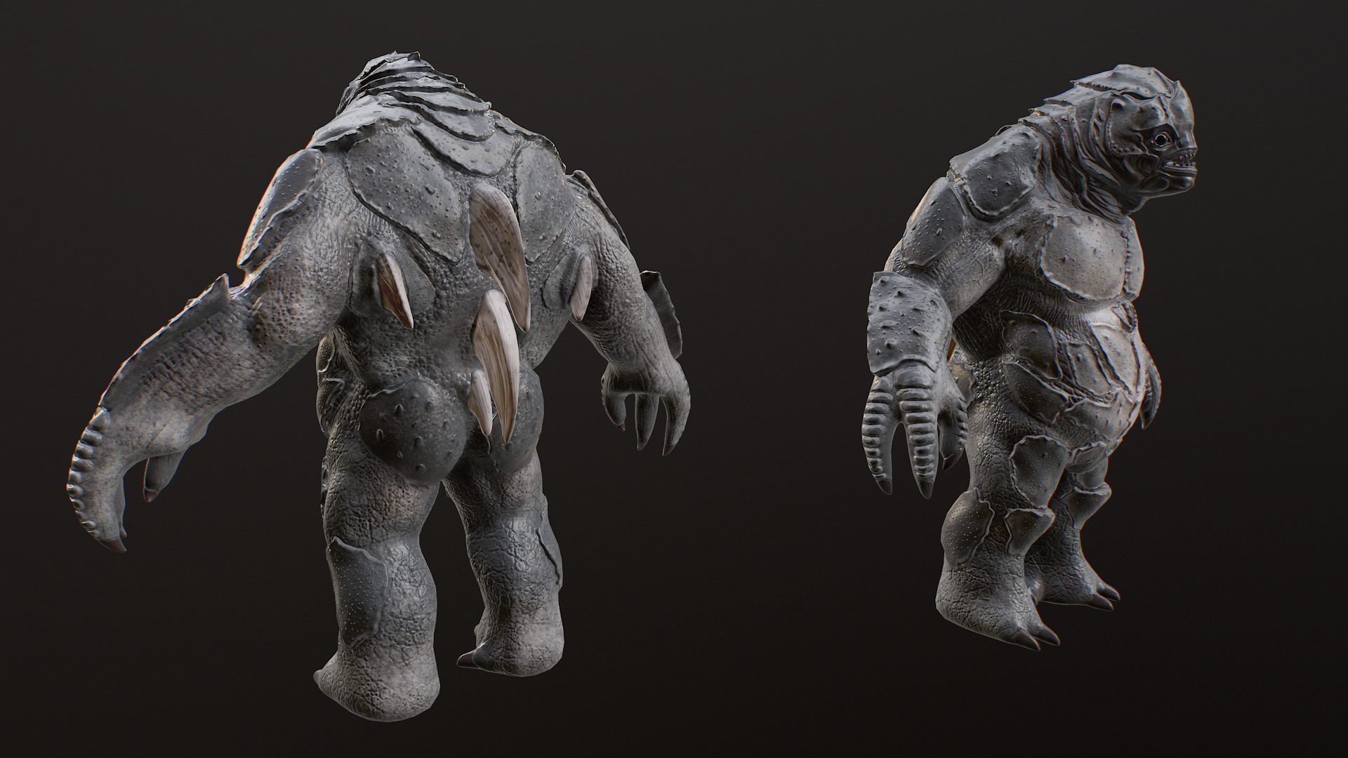 Water Creature Low-poly 3D model_29