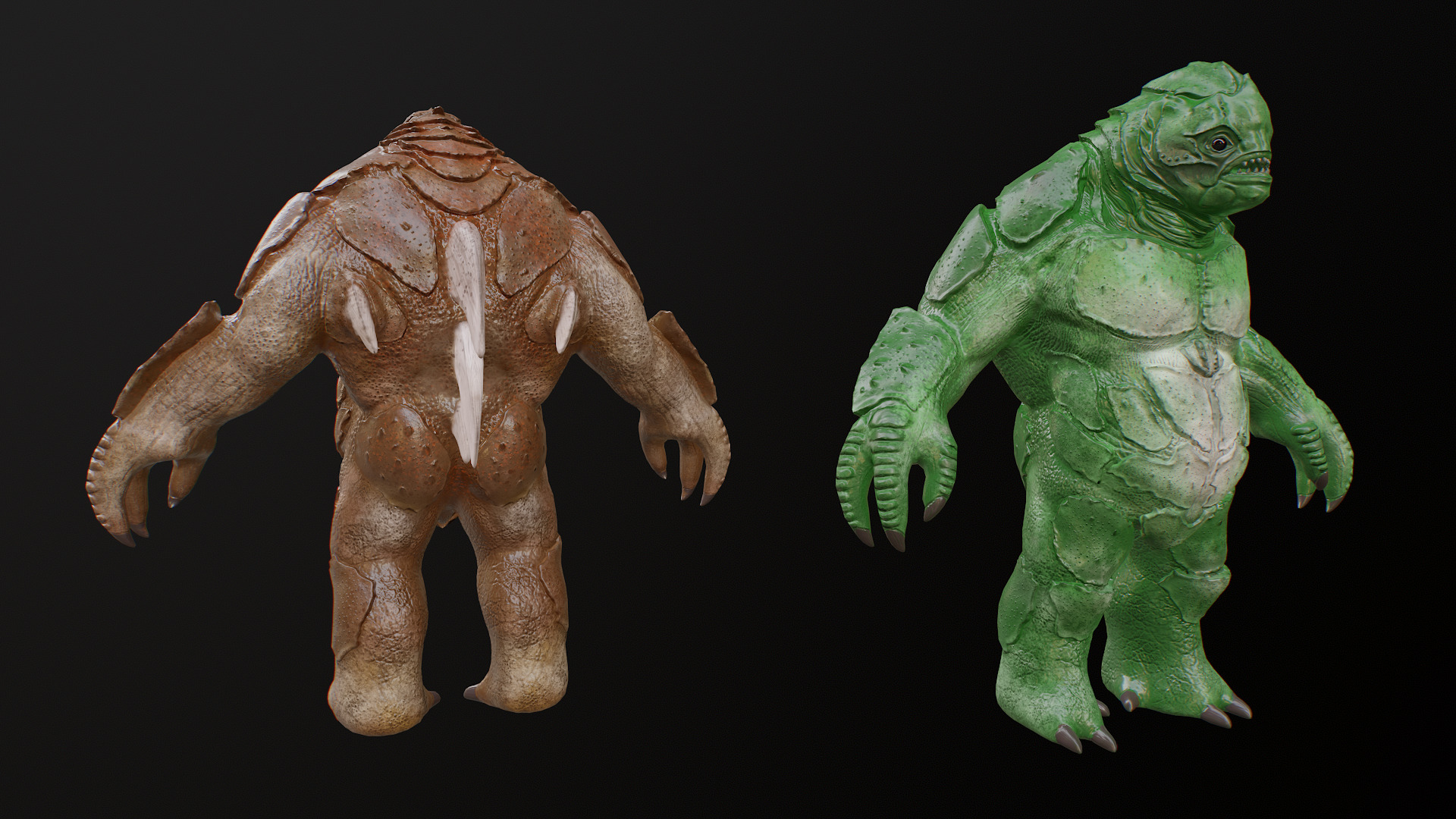 Water Creature Low-poly 3D model_23