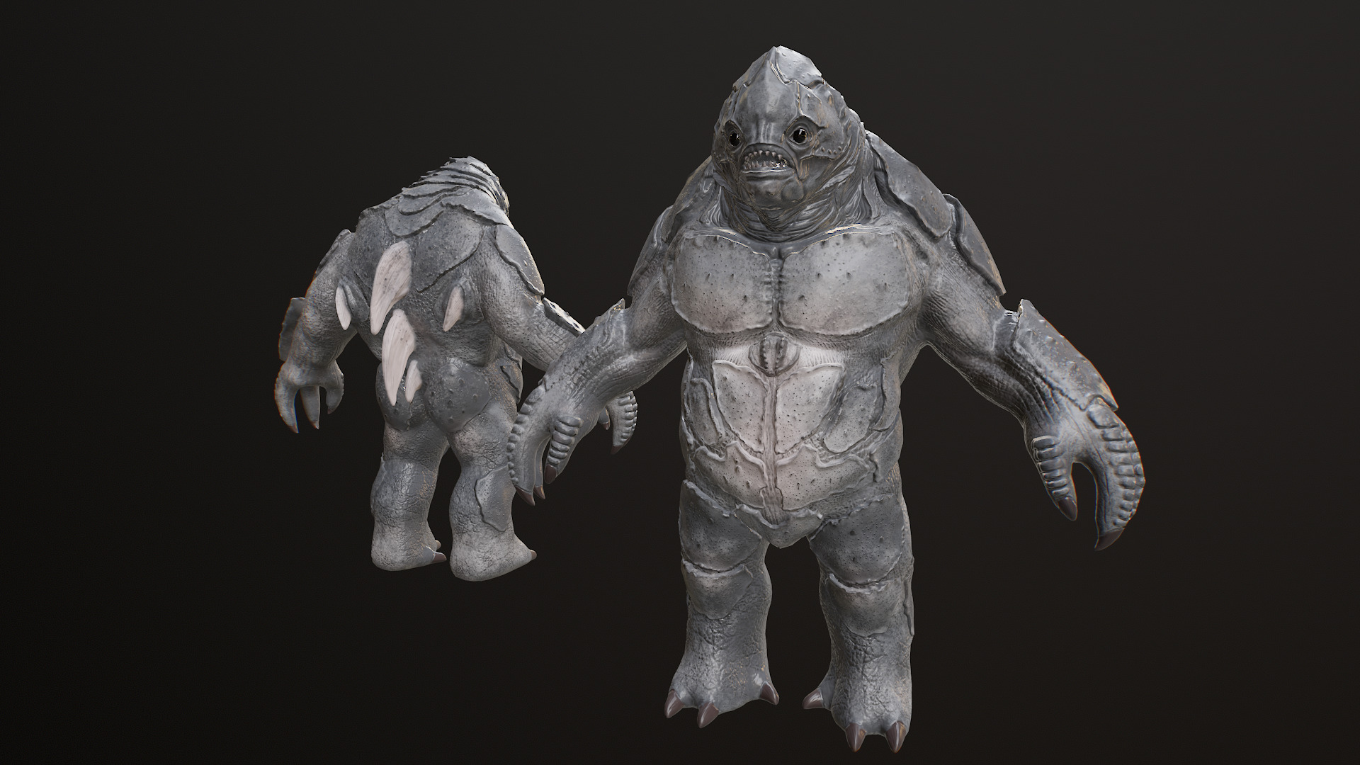 Water Creature Low-poly 3D model_30