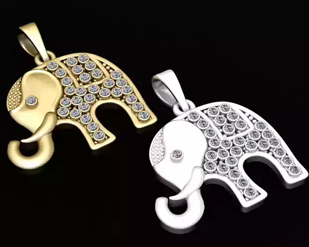 GOLD ELEPHANT PENDANT 