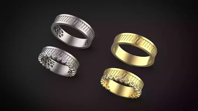 couple wedding band ring -7