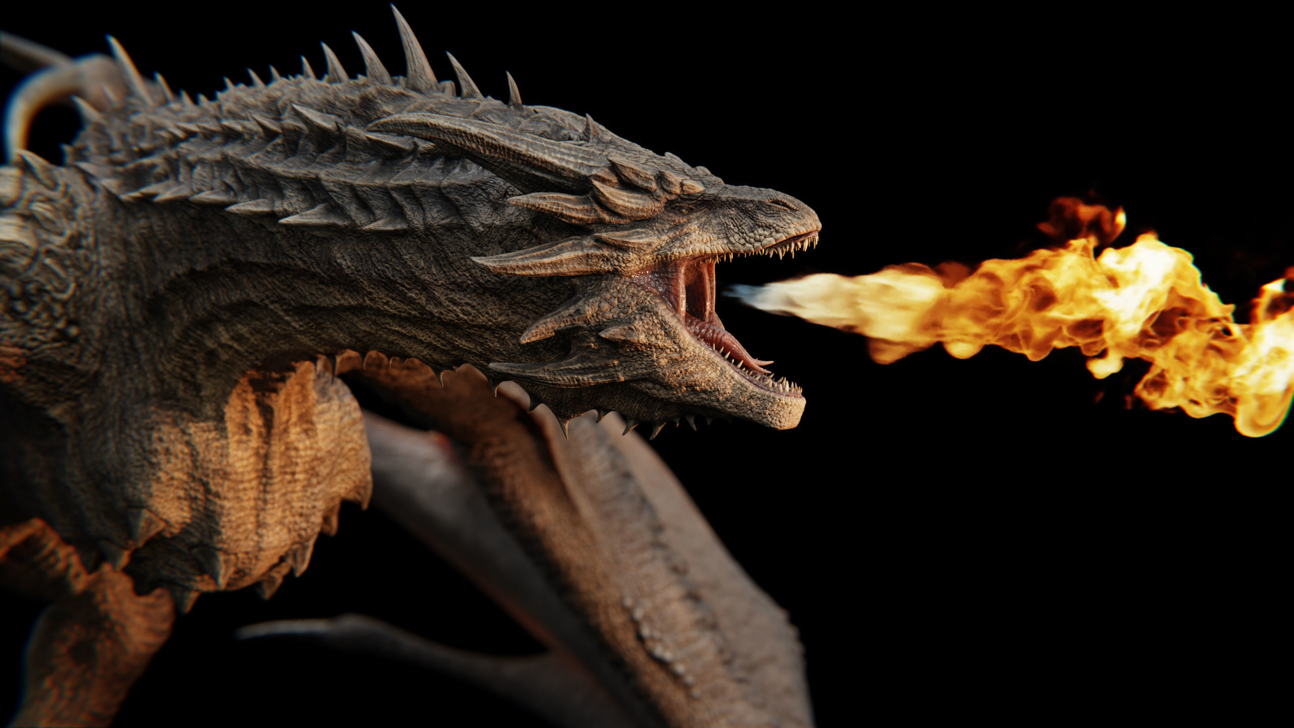 Dragon Low-poly 3D model_5