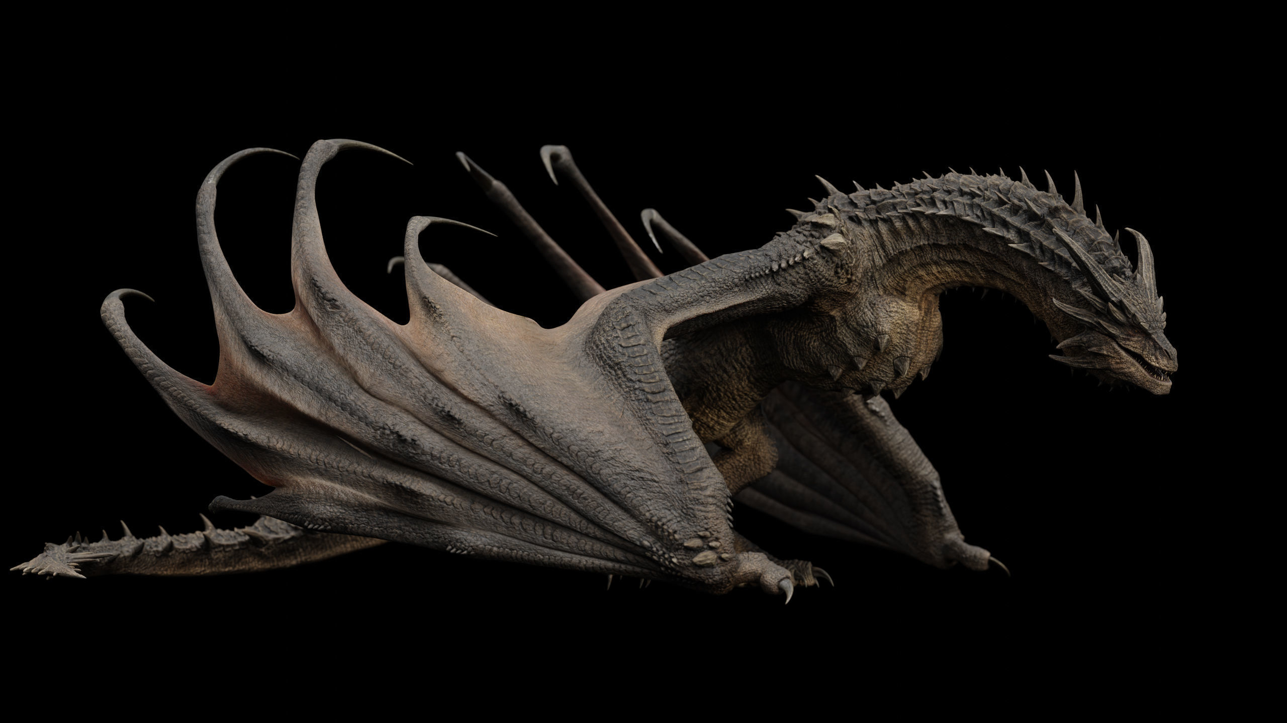 Dragon Low-poly 3D model_23