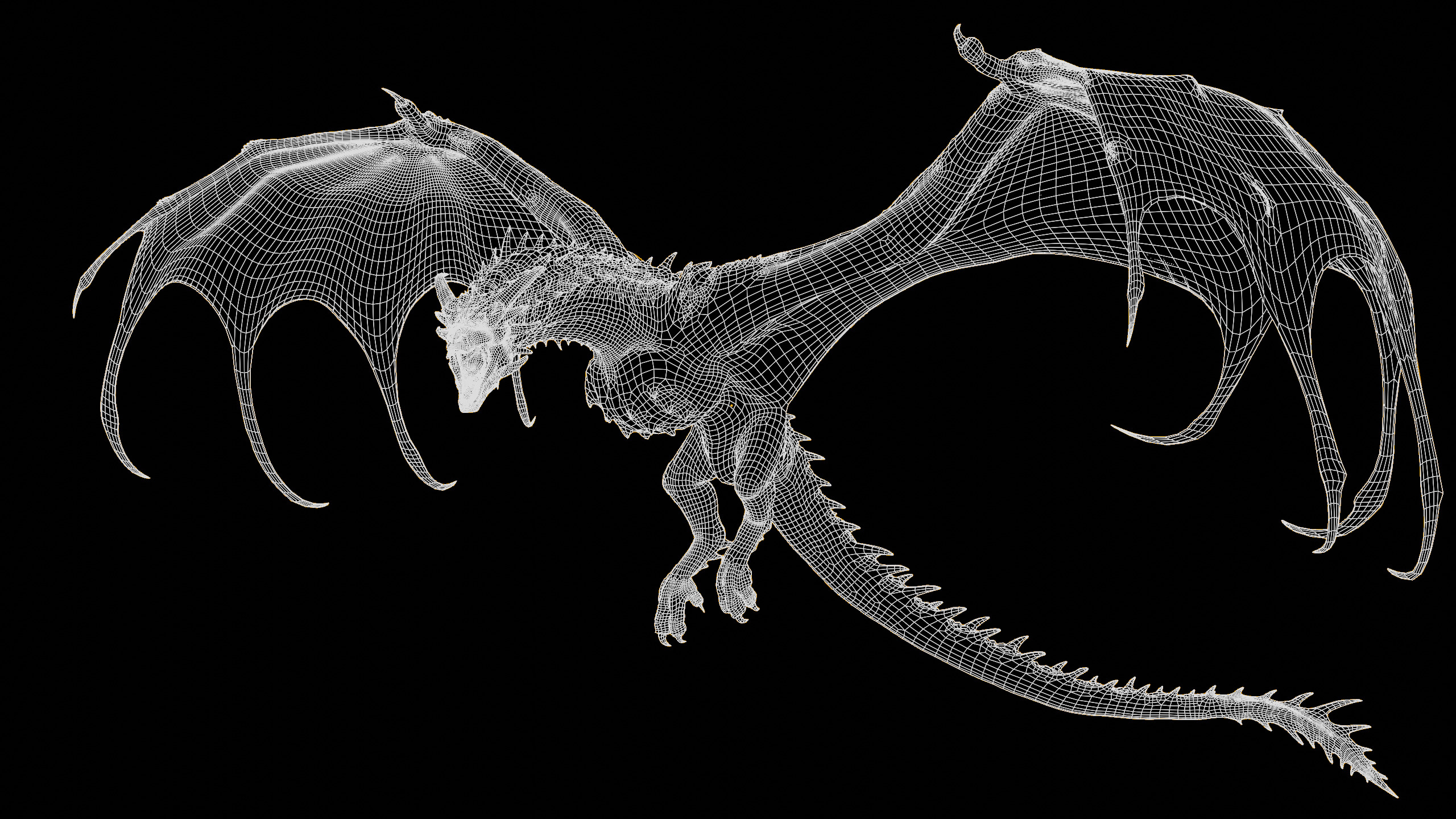 Dragon Low-poly 3D model_26