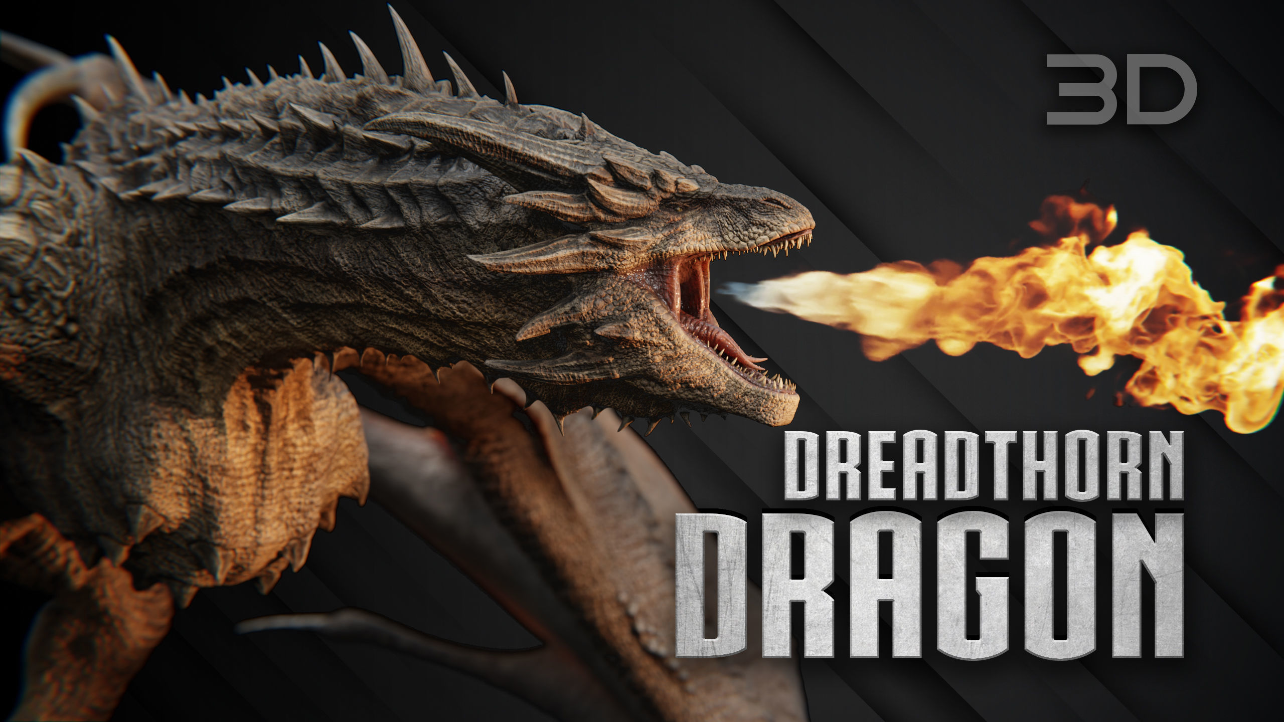 Dragon Low-poly 3D model_46