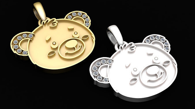 BEAR GOLD PENDANT  3D print model
