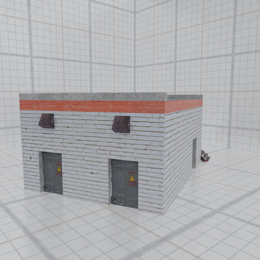 Russian transformer box Low-poly 3D model_1