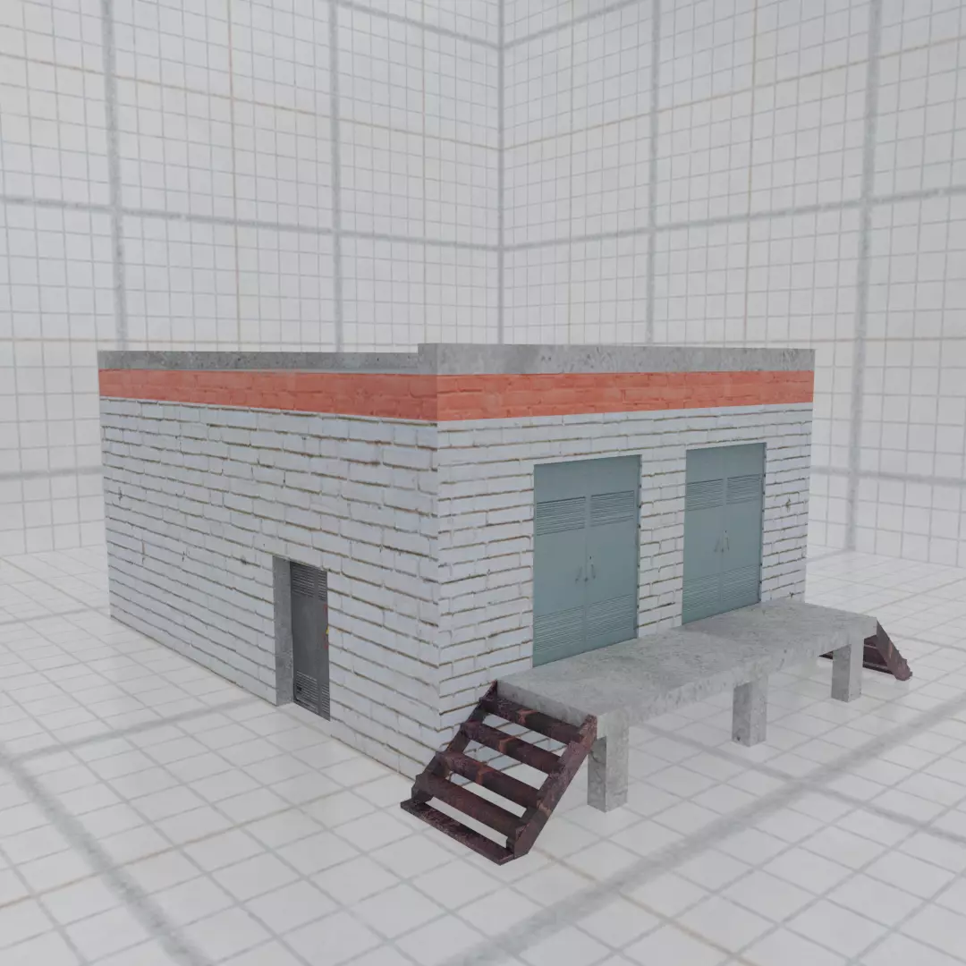 Russian transformer box Low-poly 3D model_0