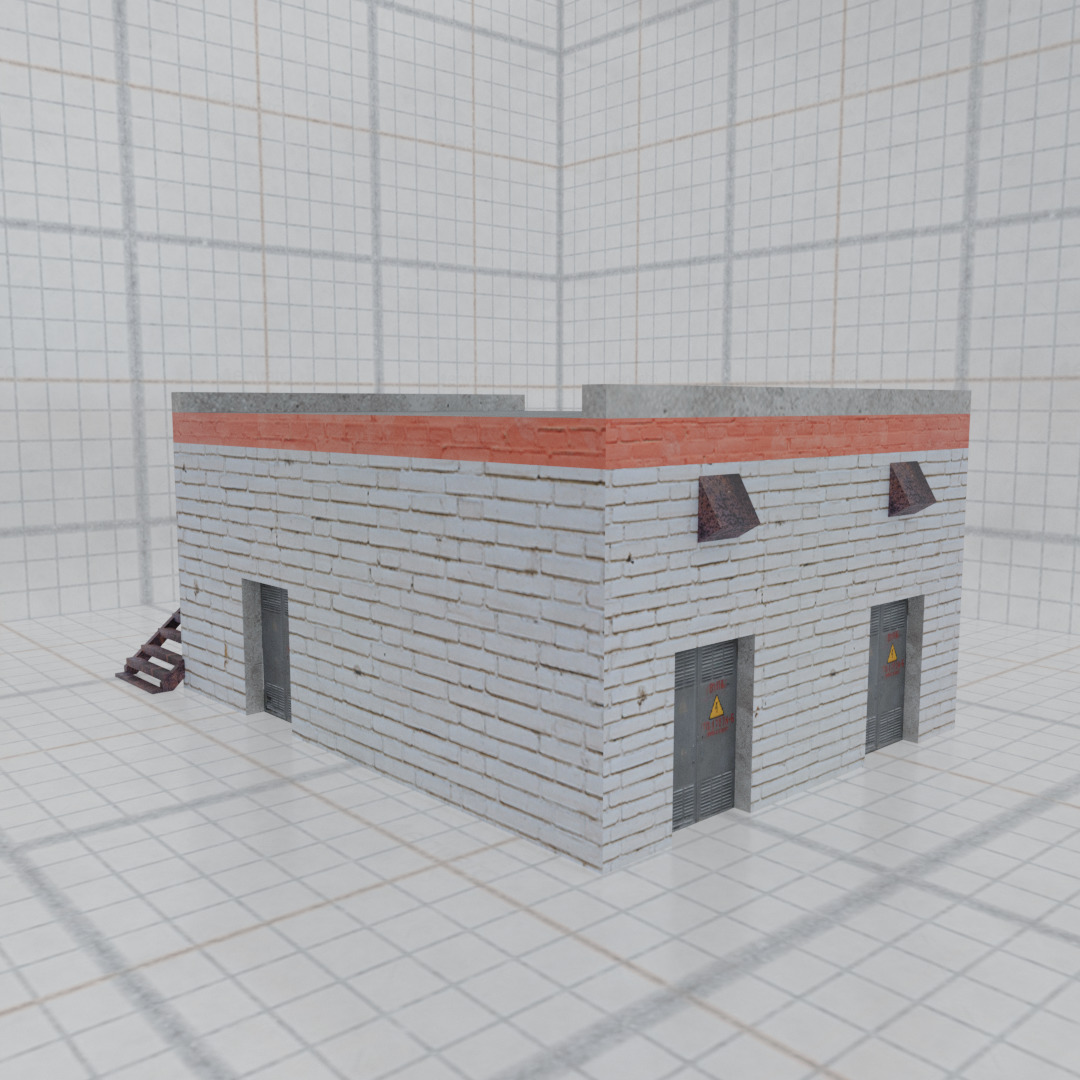 Russian transformer box Low-poly 3D model_2