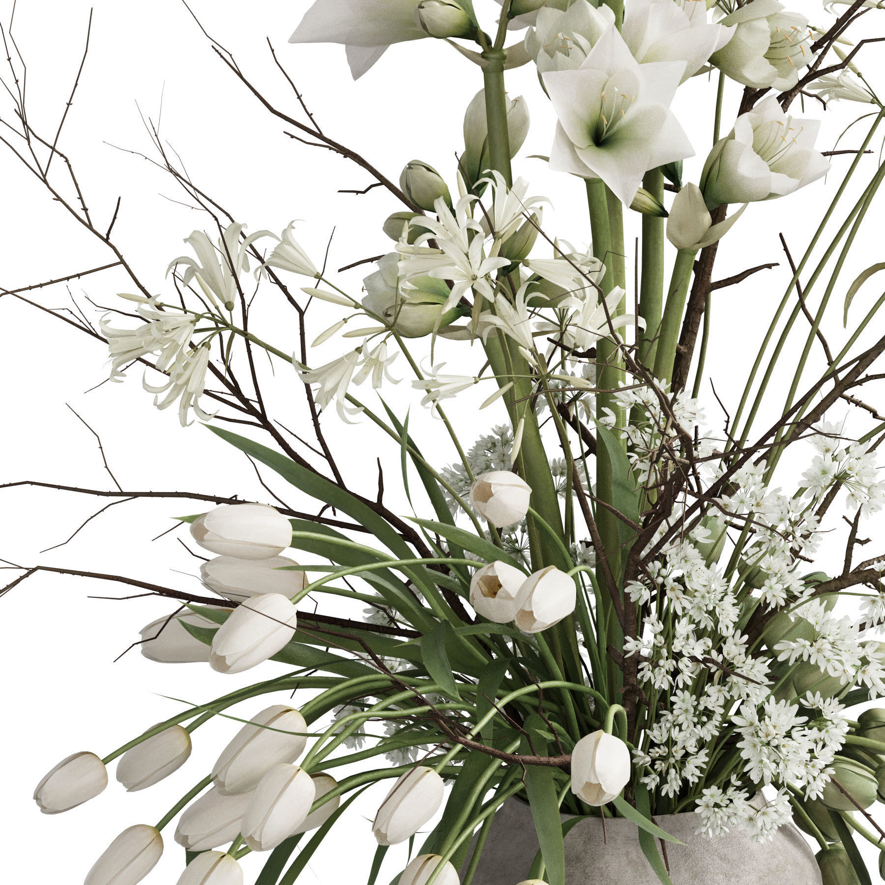 Flower In Vase 87 3D model_3