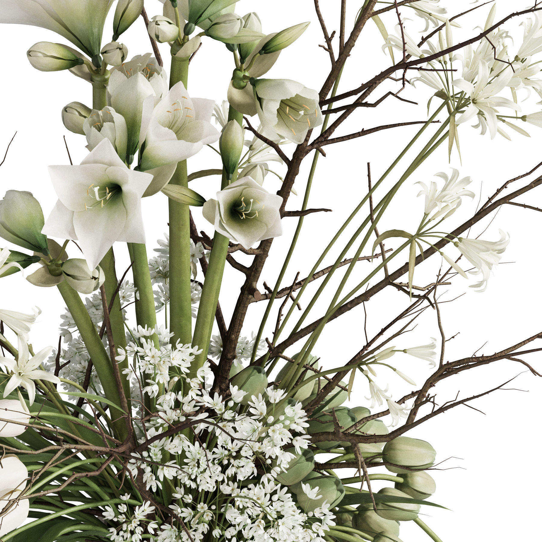 Flower In Vase 87 3D model_4