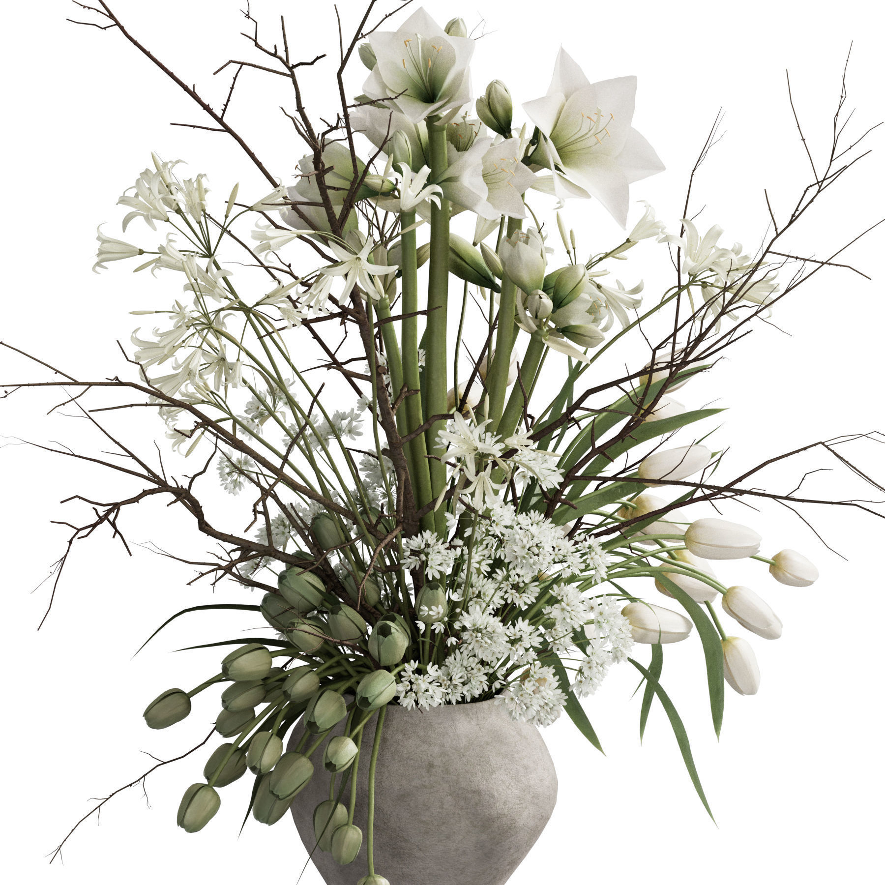 Flower In Vase 87 3D model_2